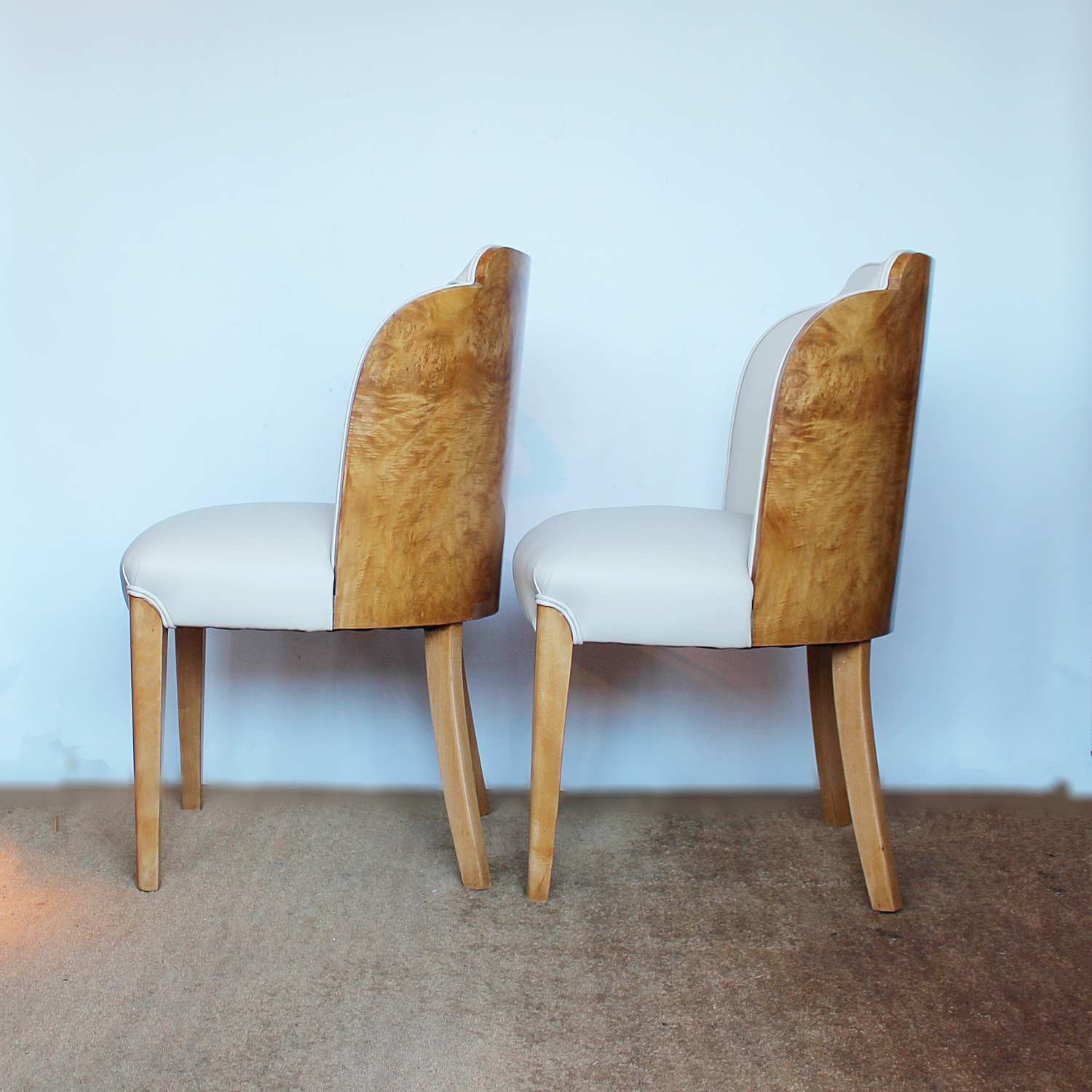 A pair of Art Deco cloud back chairs by Harry & Lou Epstein