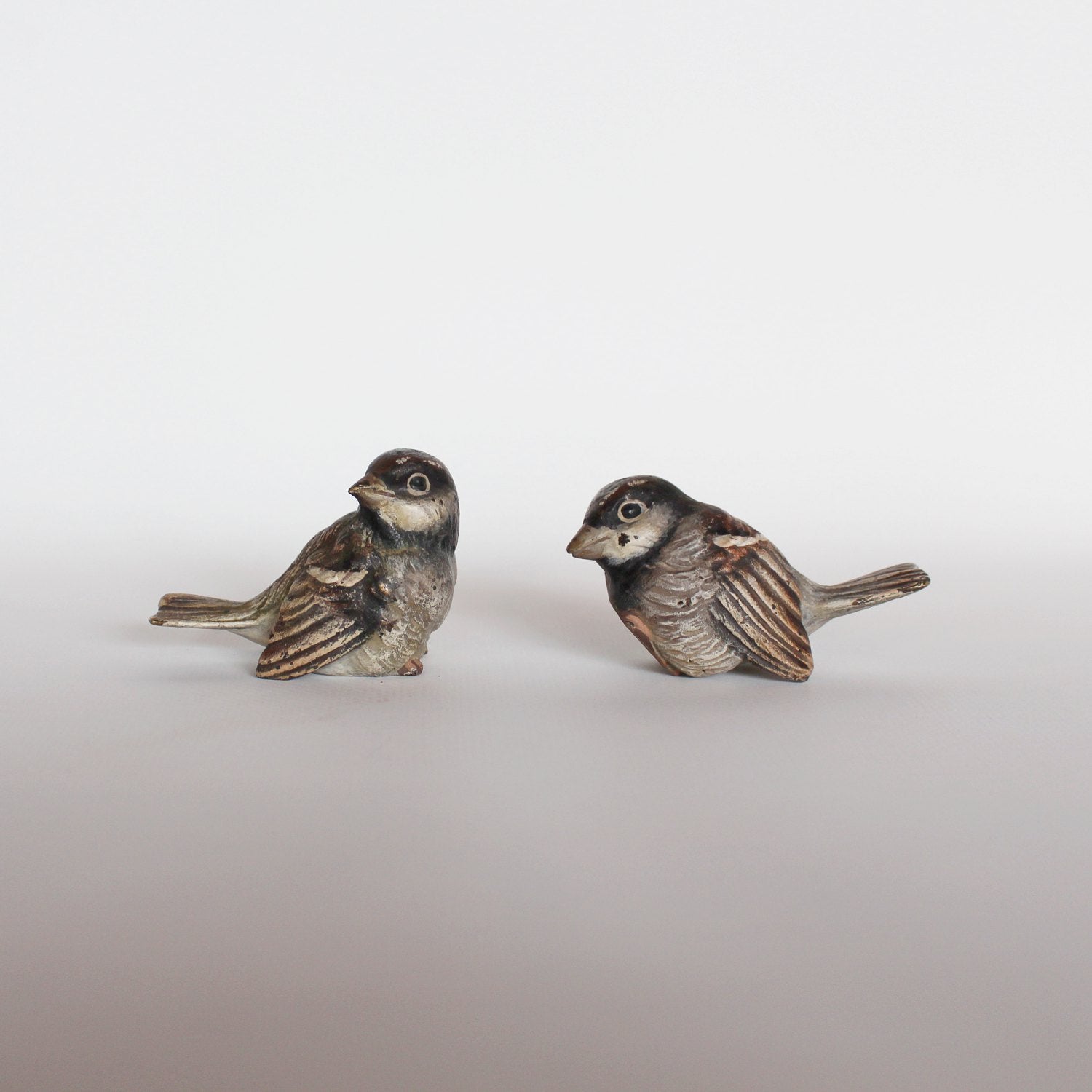 Art Deco small  bronze wrens at Jeroen Markies