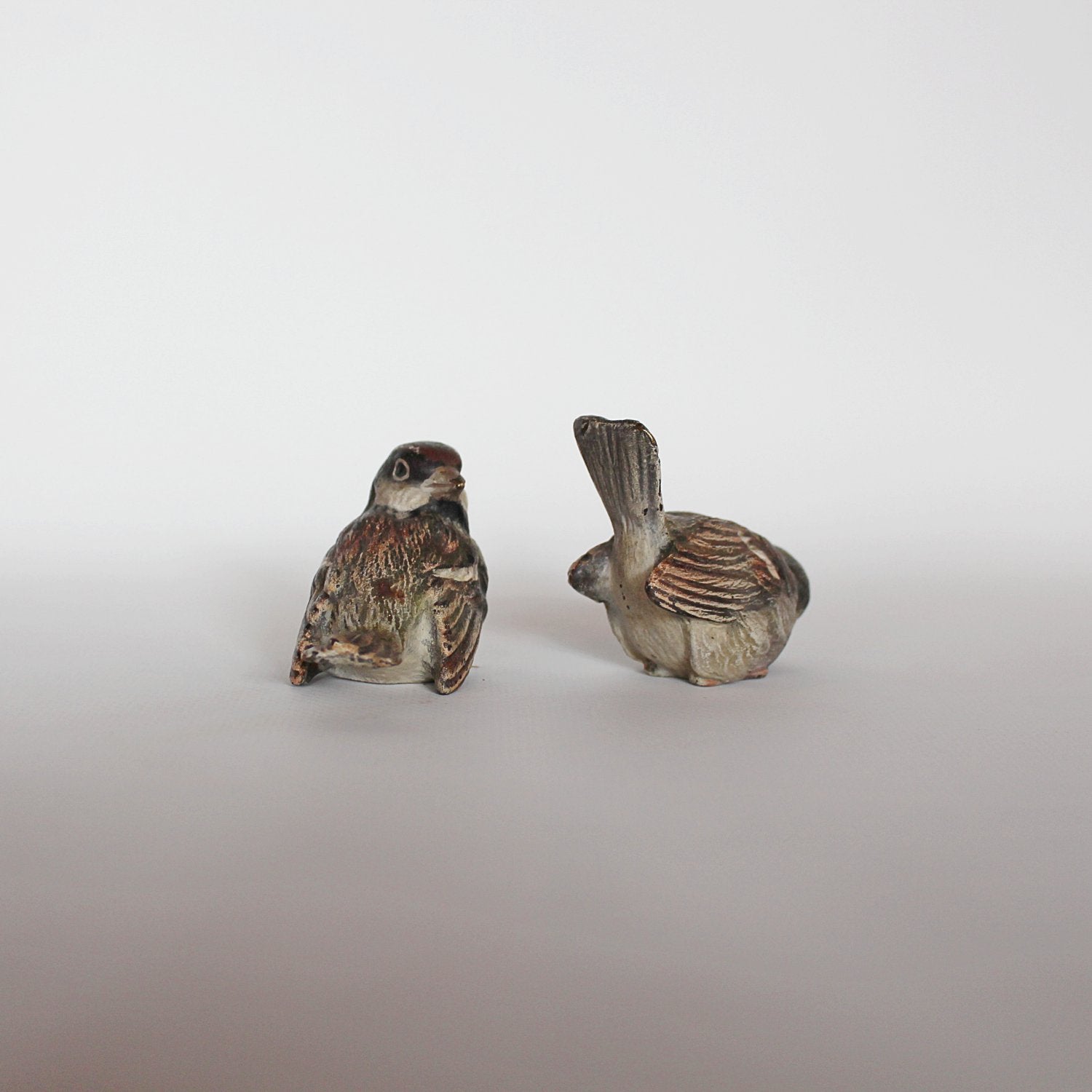 Art Deco small  bronze wrens at Jeroen Markies