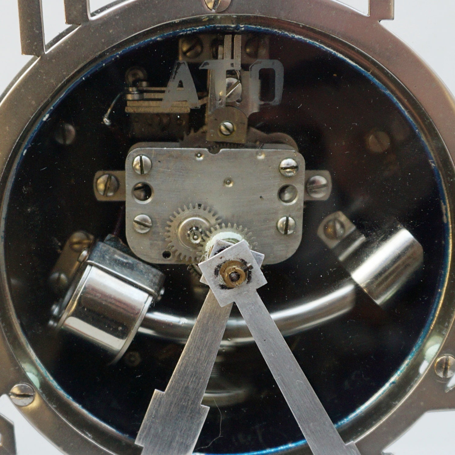 Original Rare ATO Chrome Mantel Clock Made in Paris France 1930 - Jeroen Markies Art Deco