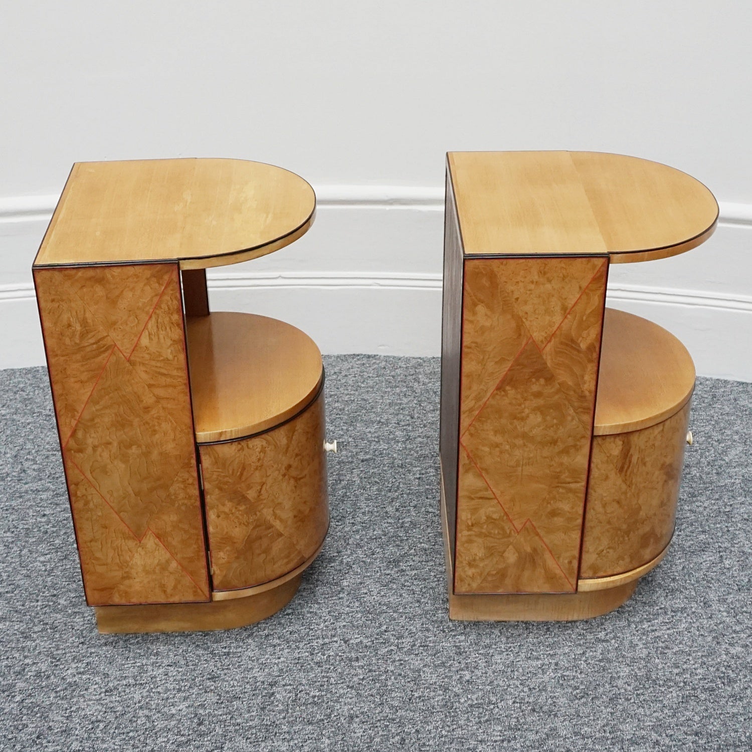 A Pair of Art Deco Bedside Cabinets by James Henry Sellers Circa 1930 English Art Deco - Jeroen Markies Art Deco