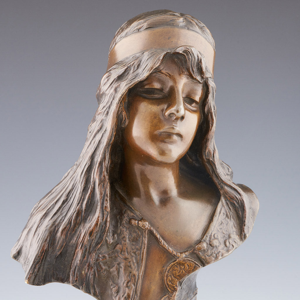 Original Emmanuel Villanis 'Bohemienne' bronze sculpture - Jeroen Markies Art Deco