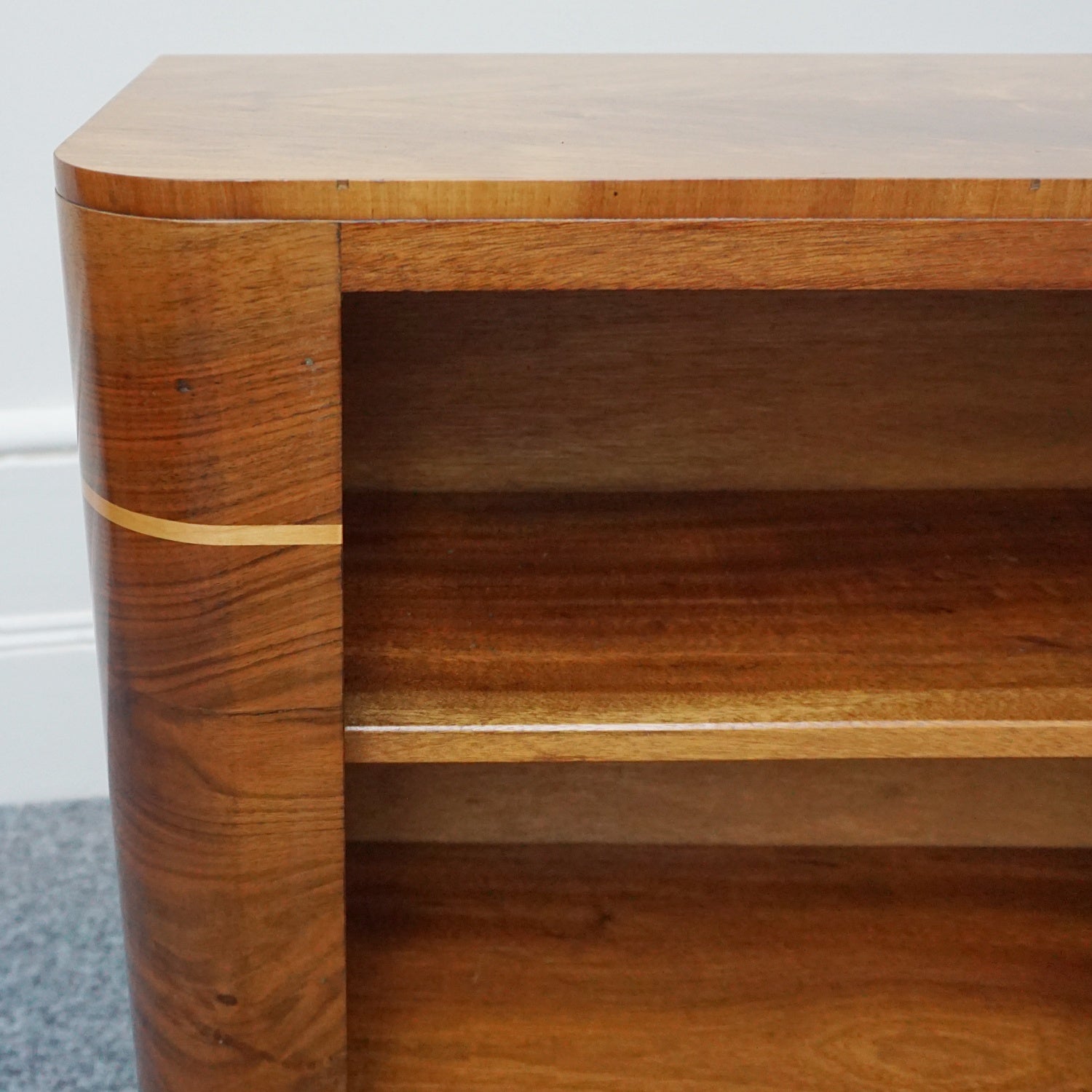 Original Art Deco Walnut Bookcase Circa 1935 - Jeroen Markies Art Deco