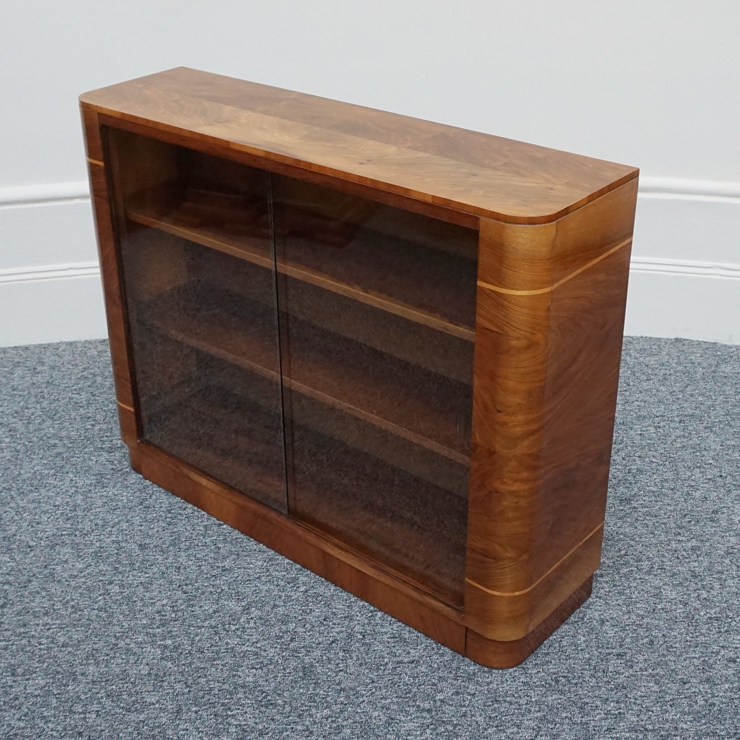 Original Art Deco Walnut Bookcase Circa 1935 - Jeroen Markies Art Deco