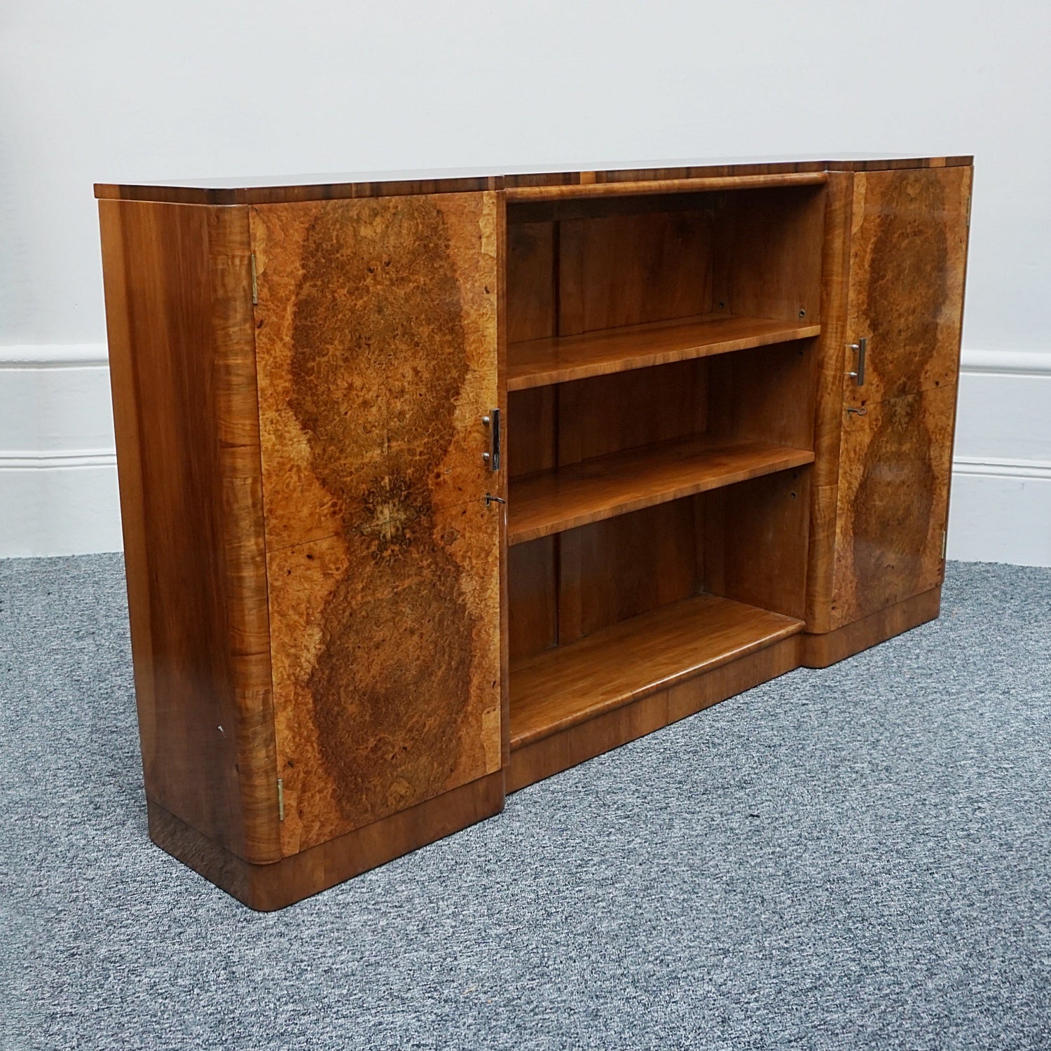 Vintage Art Deco Sideboard retailed by Harrods in Walnut - Jeroen Markies Art Deco