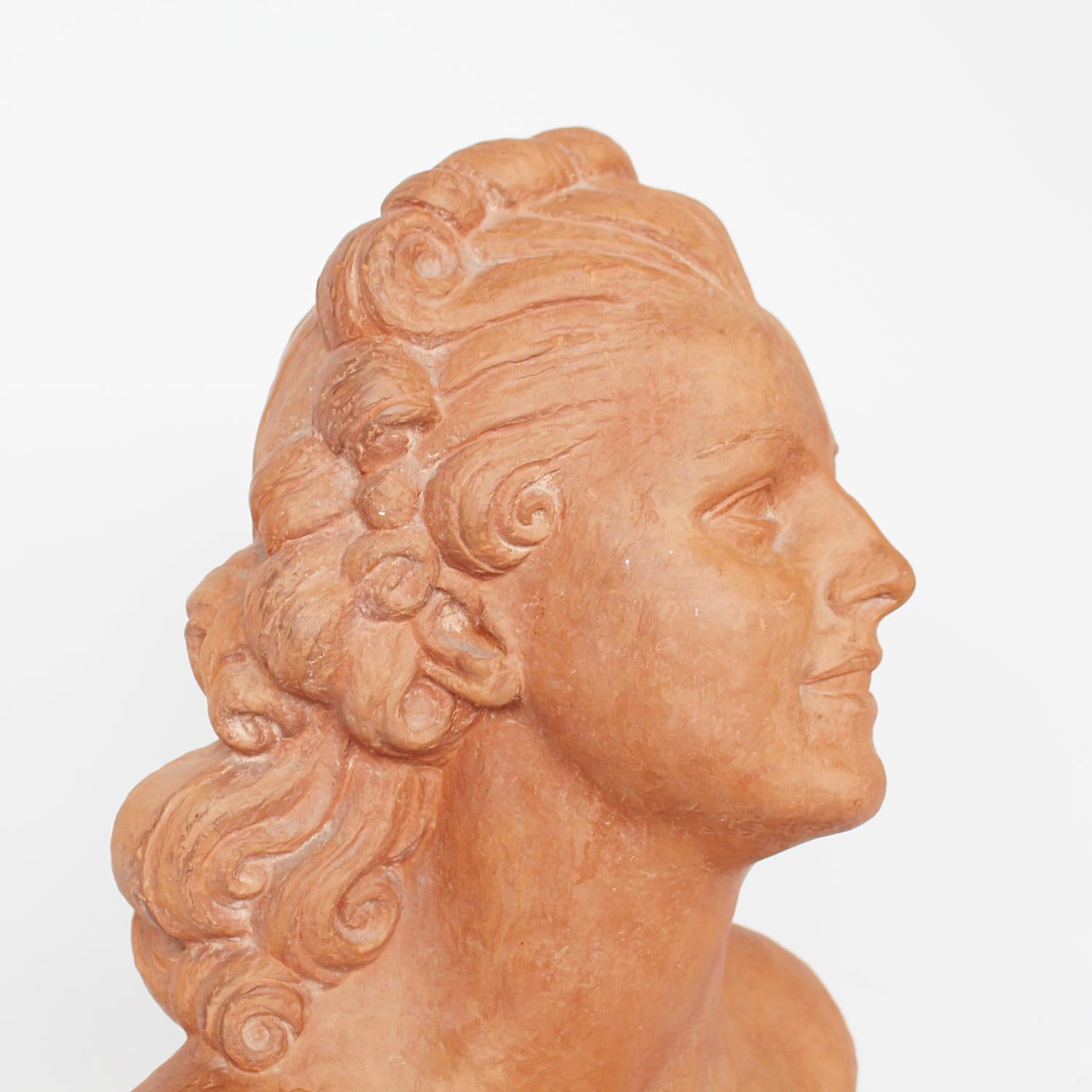 Demetre Chiparus Art Deco terracotta bust circa 1925