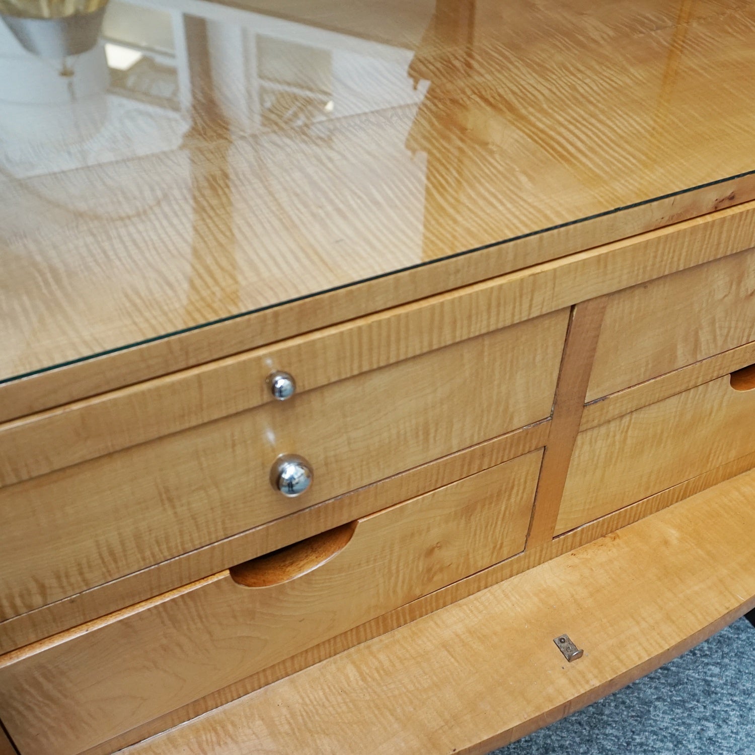 Art Deco Cocktail Cabinet by Hille Satin Birch English Circa 1930 - Jeroen Markies Art Deco