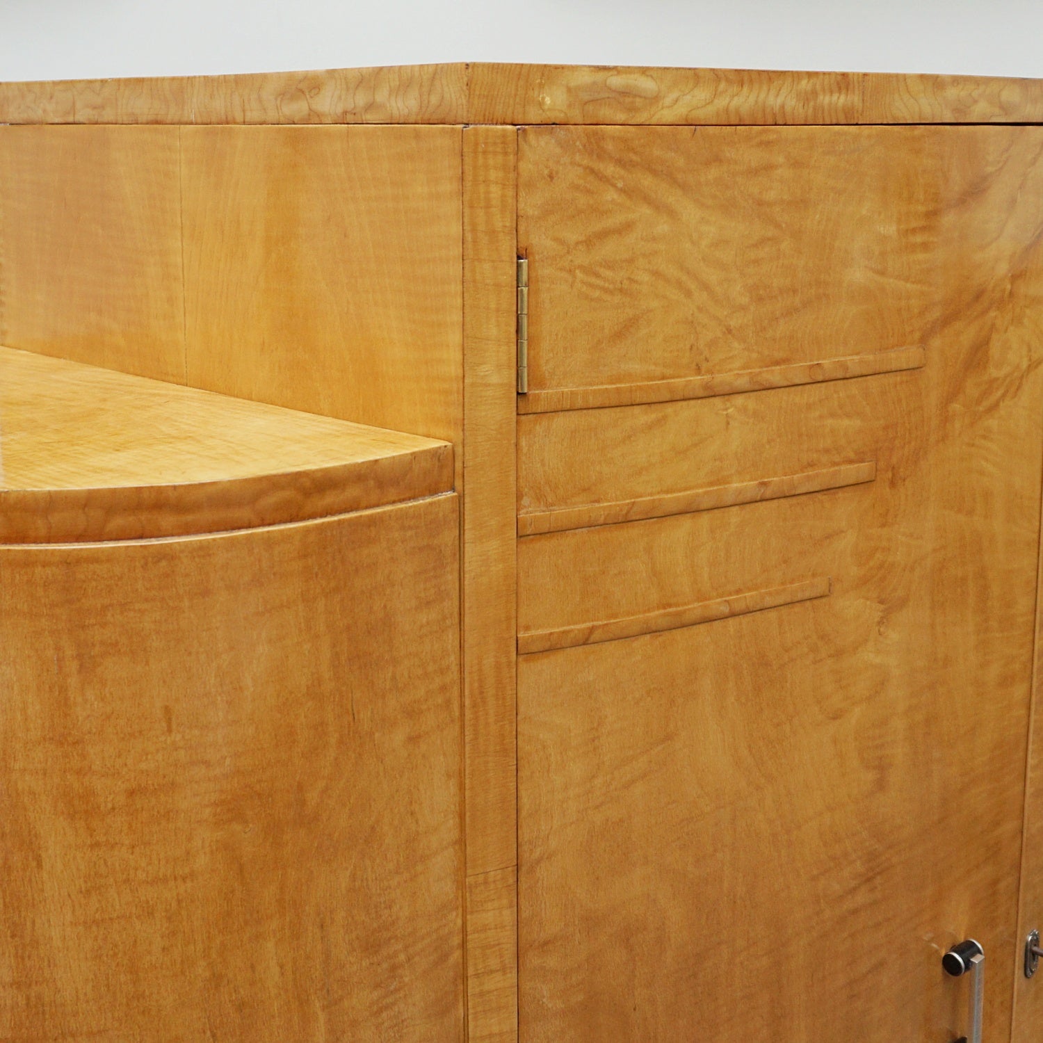 Art Deco Cocktail Cabinet by Hille Satin Birch English Circa 1930 - Jeroen Markies Art Deco