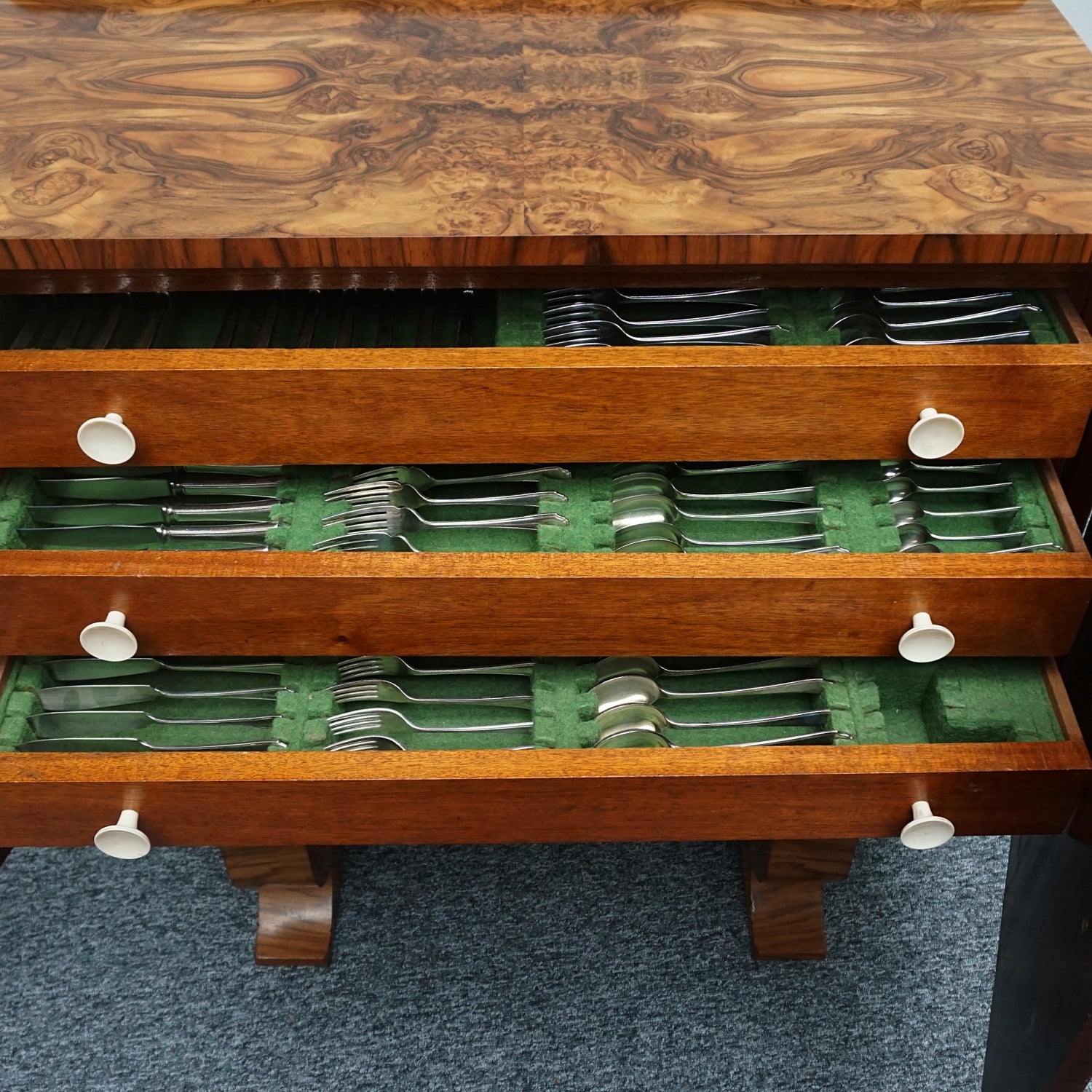 Vintage Art Deco Cutlery Chest by Waring & Gillow of London - Jeroen Markies Art Deco