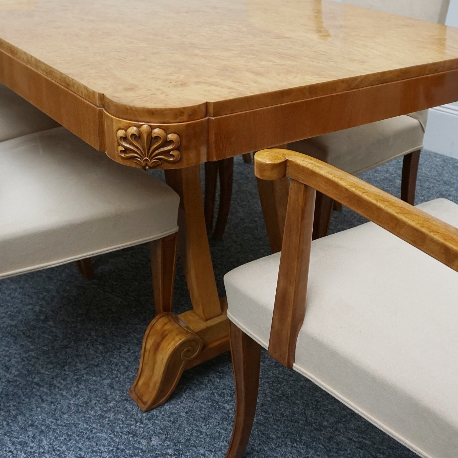 Art Deco Six Seat Dining Suite - Extendable-Vintage-Art-Deco-Furniture-Jeroen Markies Art Deco