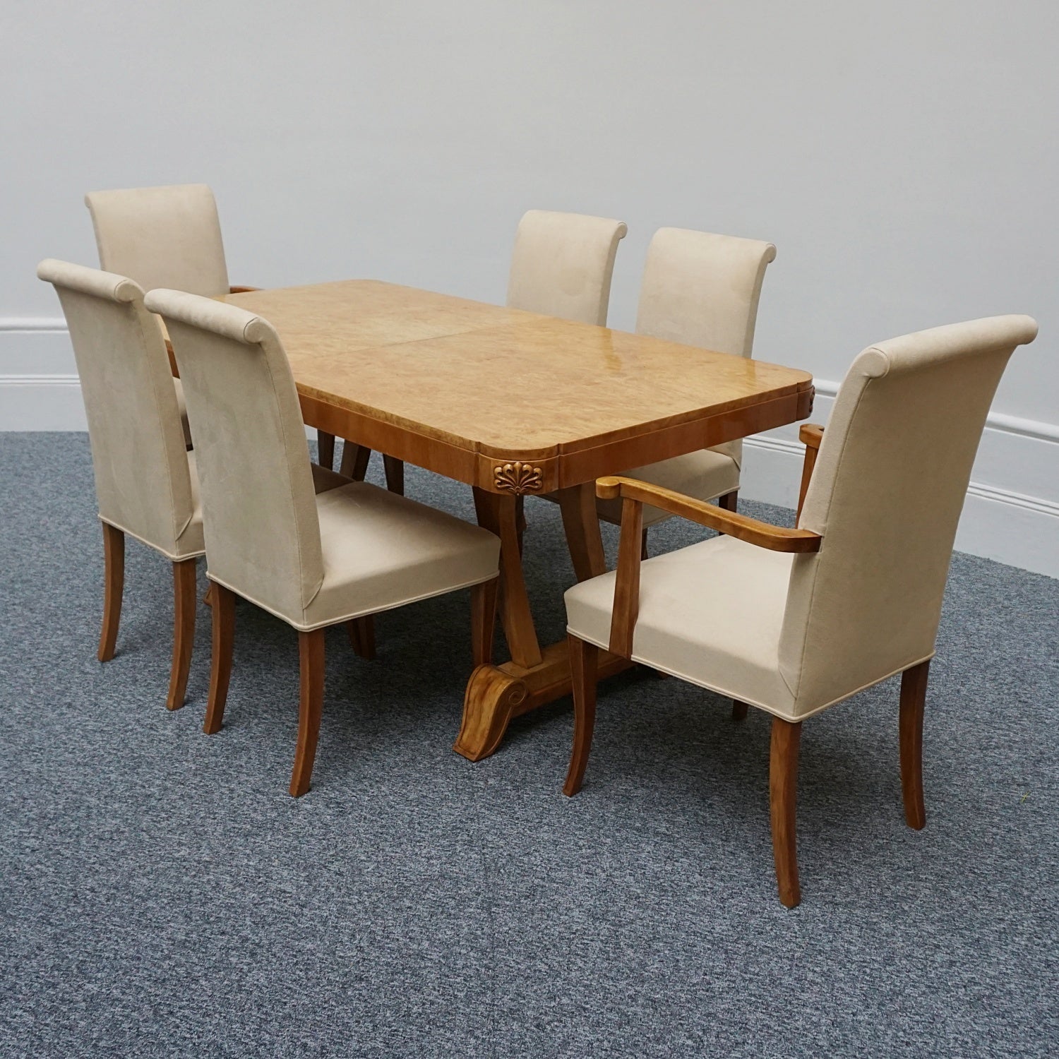 Art Deco Six Seat Dining Suite - Extendable-Vintage-Art-Deco-Furniture-Jeroen Markies Art Deco