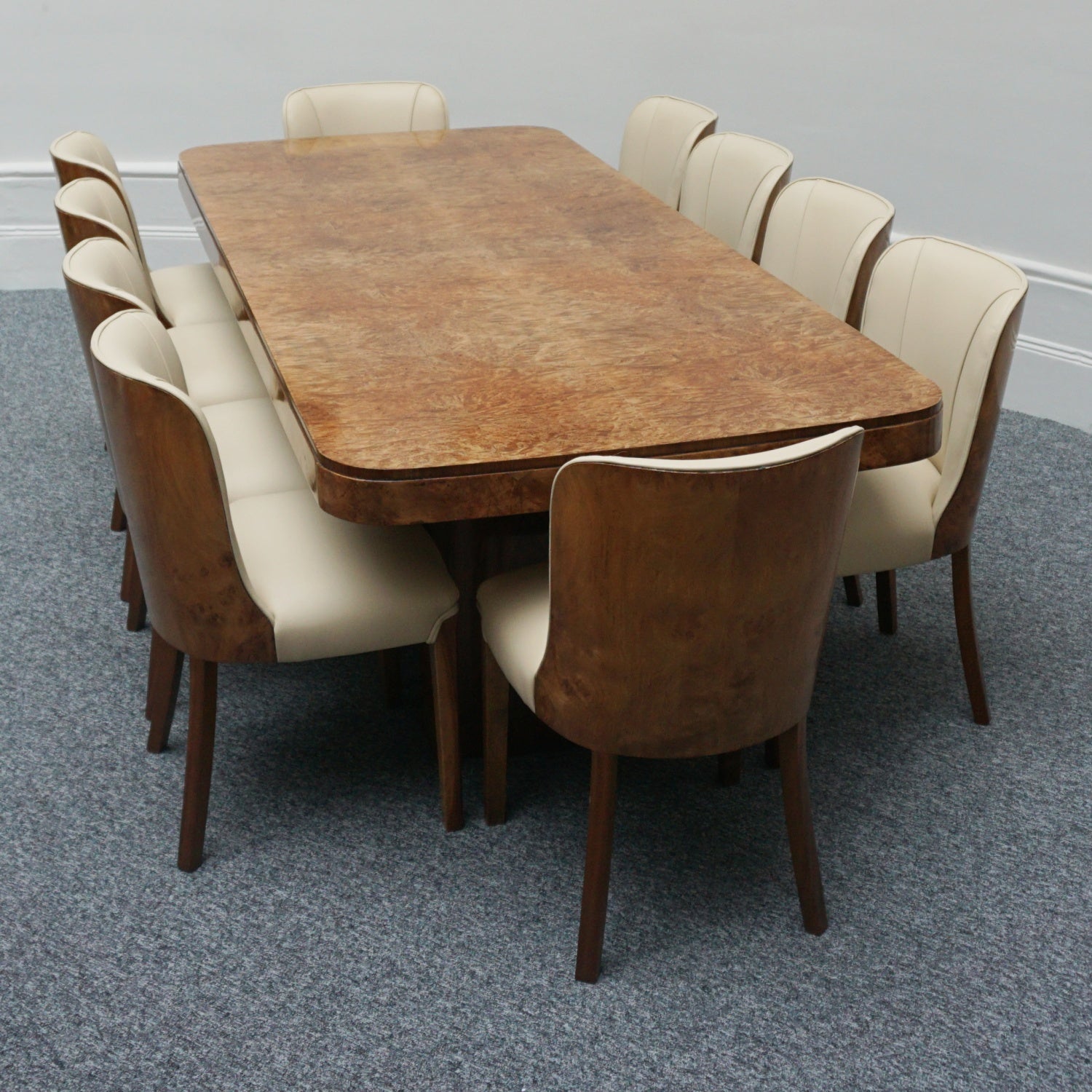 Original 1930's Art Deco Ten Seat Dining Suite by Harry & Lou Epstein - Jeroen Markies Art Deco