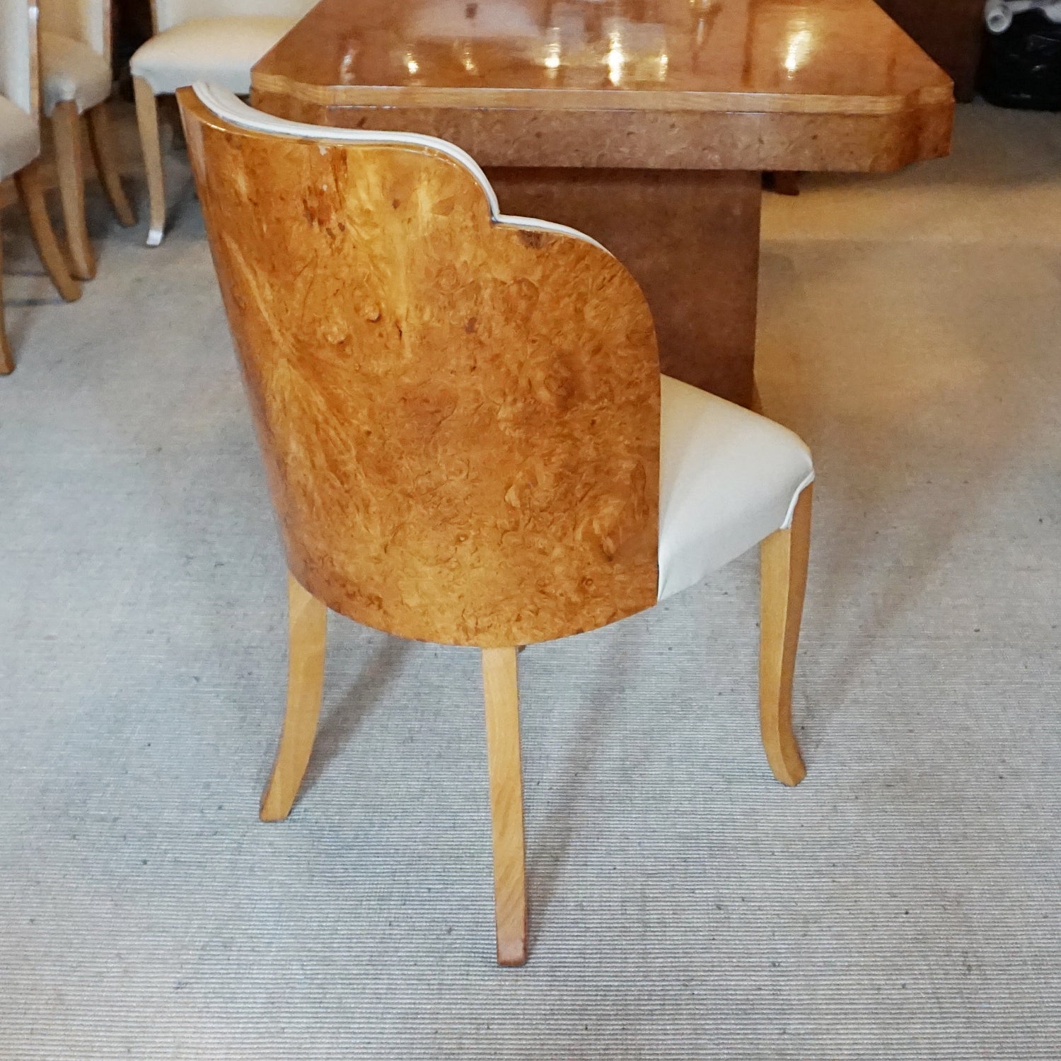 Art Deco 6 Seat Dining Suite by Harry & Lou Epstein English, Circa 1930  Jeroen Markies Art Deco