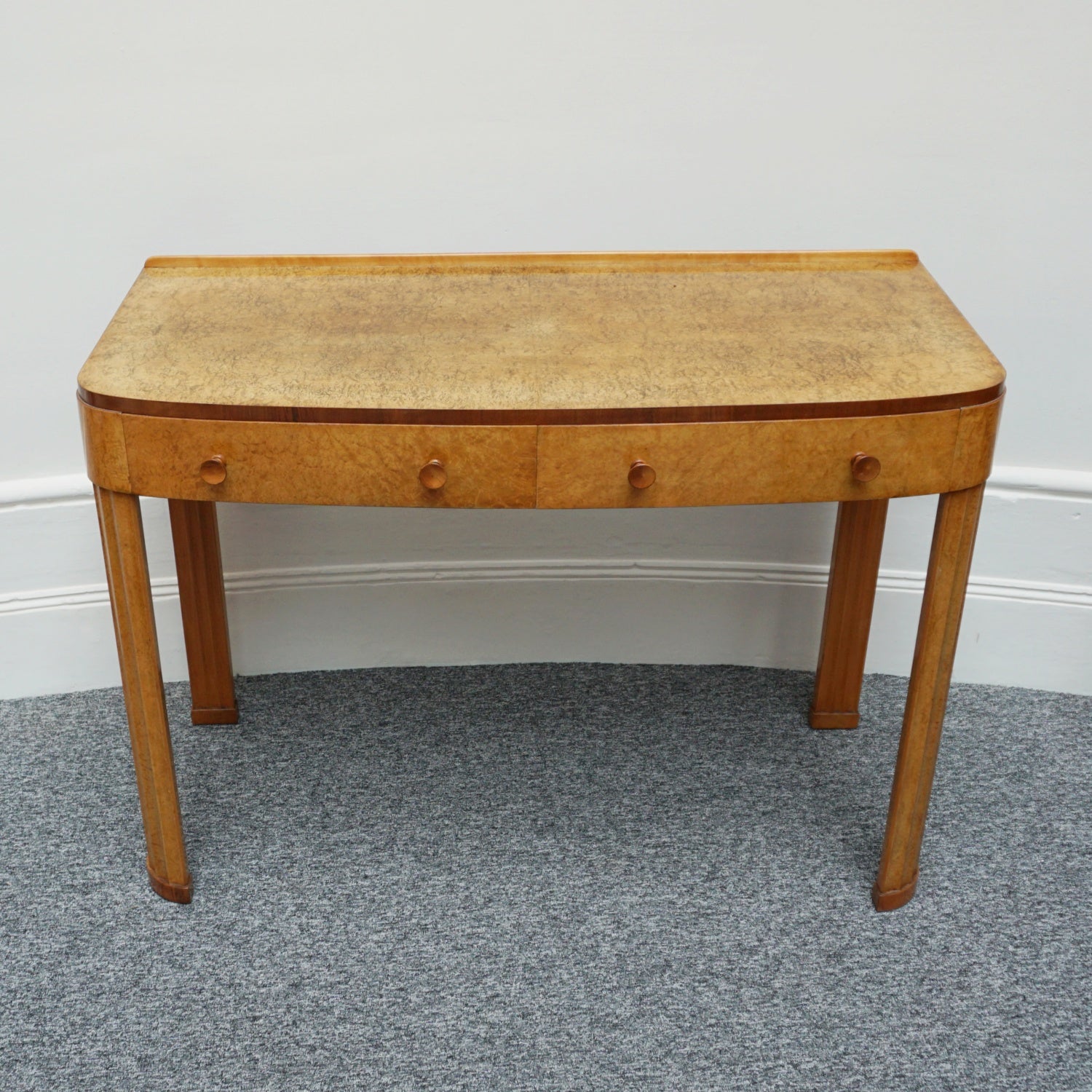 A Vintage Art Deco Burr Walnut Console Table by Harry & Lou Epstein English 1930's - Jeroen Markies Art Deco