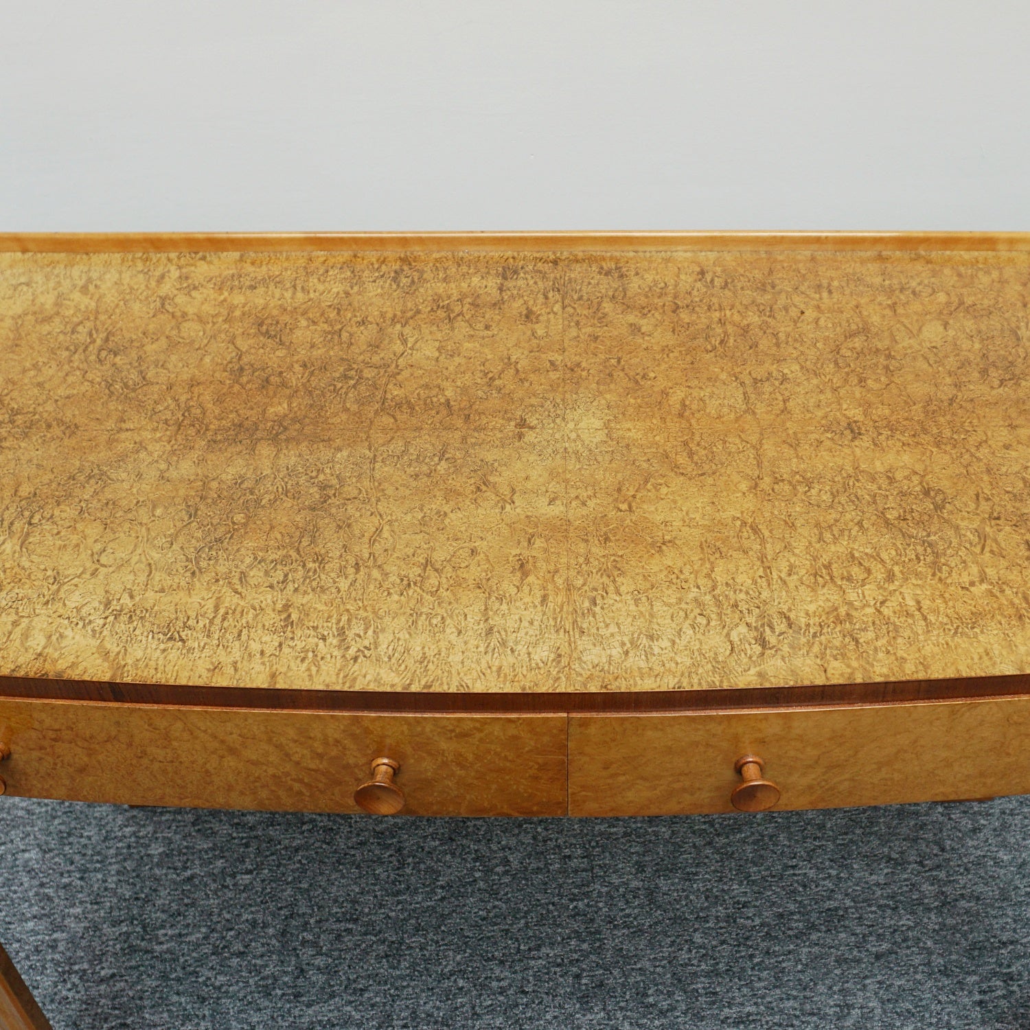 A Vintage Art Deco Burr Walnut Console Table by Harry & Lou Epstein English 1930's - Jeroen Markies Art Deco