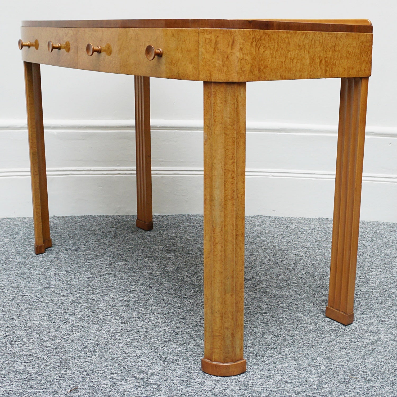 A Vintage Art Deco Burr Walnut Console Table by Harry & Lou Epstein English 1930's - Jeroen Markies Art Deco