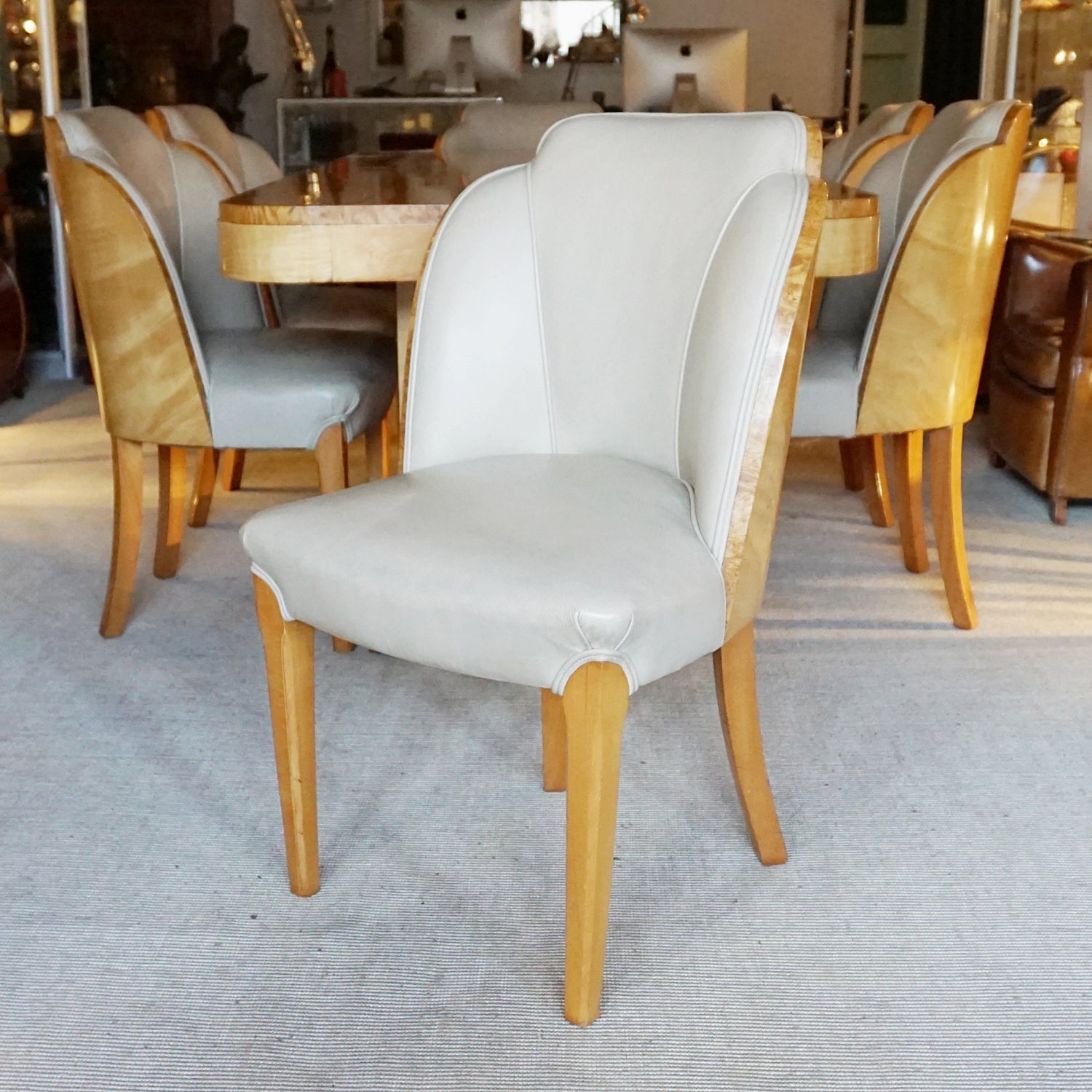 Harry & Lou Epstein Art Deco Six Seat Dining Suite Art Deco 1930's - Jeroen Markies Art Deco