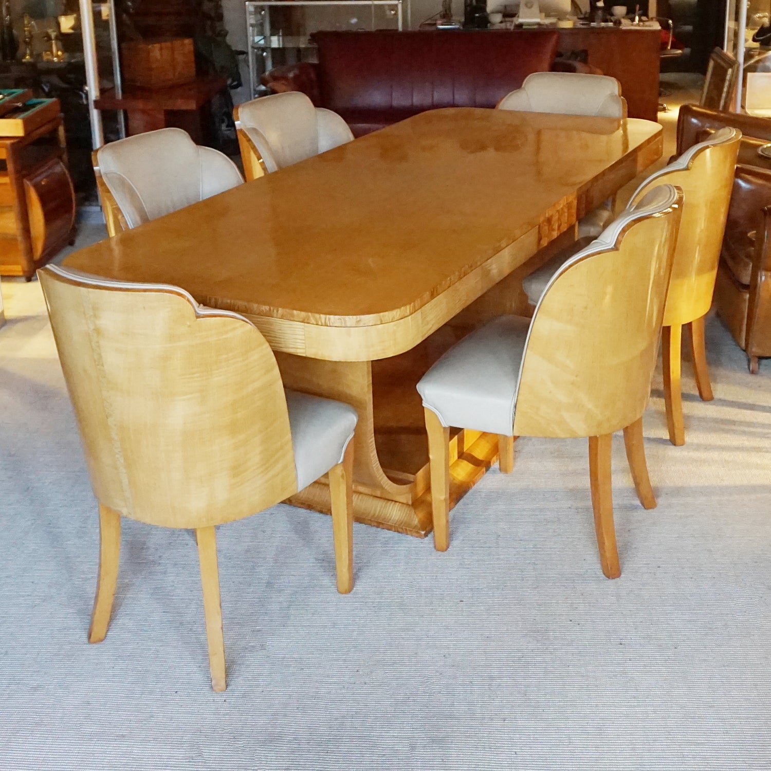 Harry & Lou Epstein Art Deco Six Seat Dining Suite Art Deco 1930's - Jeroen Markies Art Deco