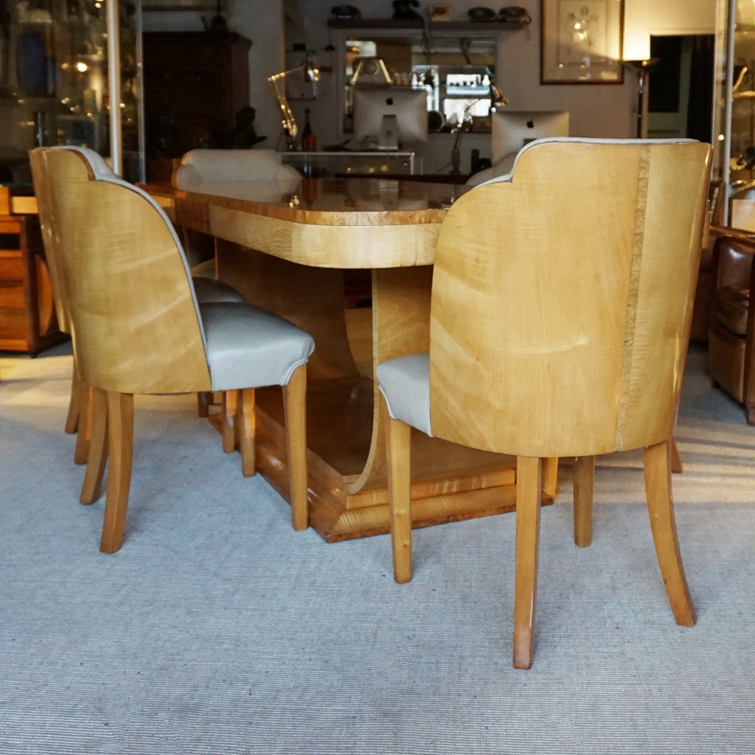 Harry & Lou Epstein Art Deco Six Seat Dining Suite Art Deco 1930's - Jeroen Markies Art Deco