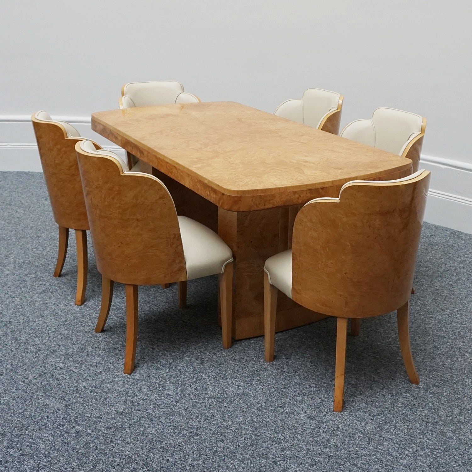 Art Deco Six Seat Dining Suite by Harry & Lou Epstein English, Circa 1930 - Jeroen Markies Art Deco