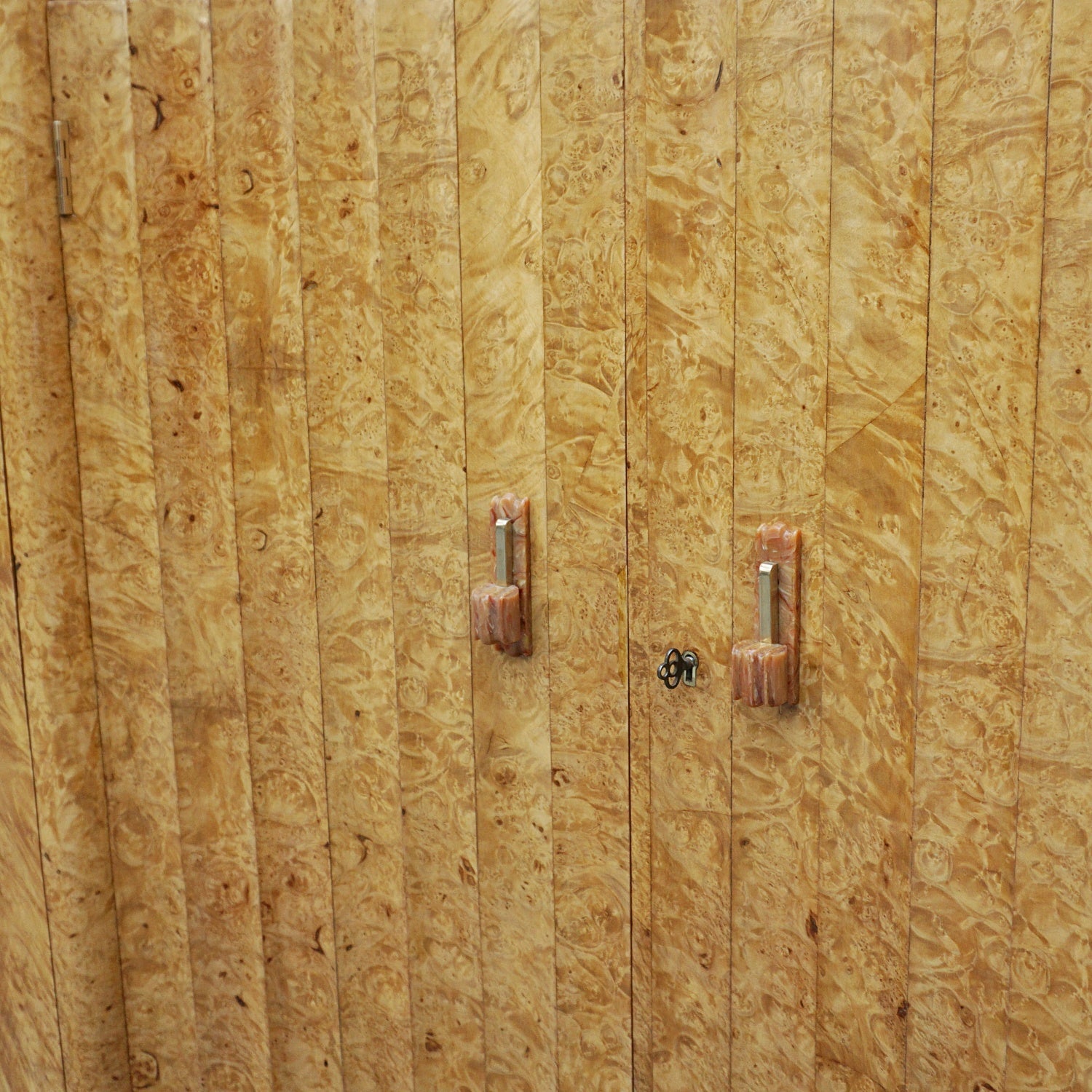 Art Deco Sideboard by Harry & Lou Epstein English Circa 1930 veneered in burr walnut with original bakelite handles. Vintage Art Deco - Jeroen Markies Art Deco