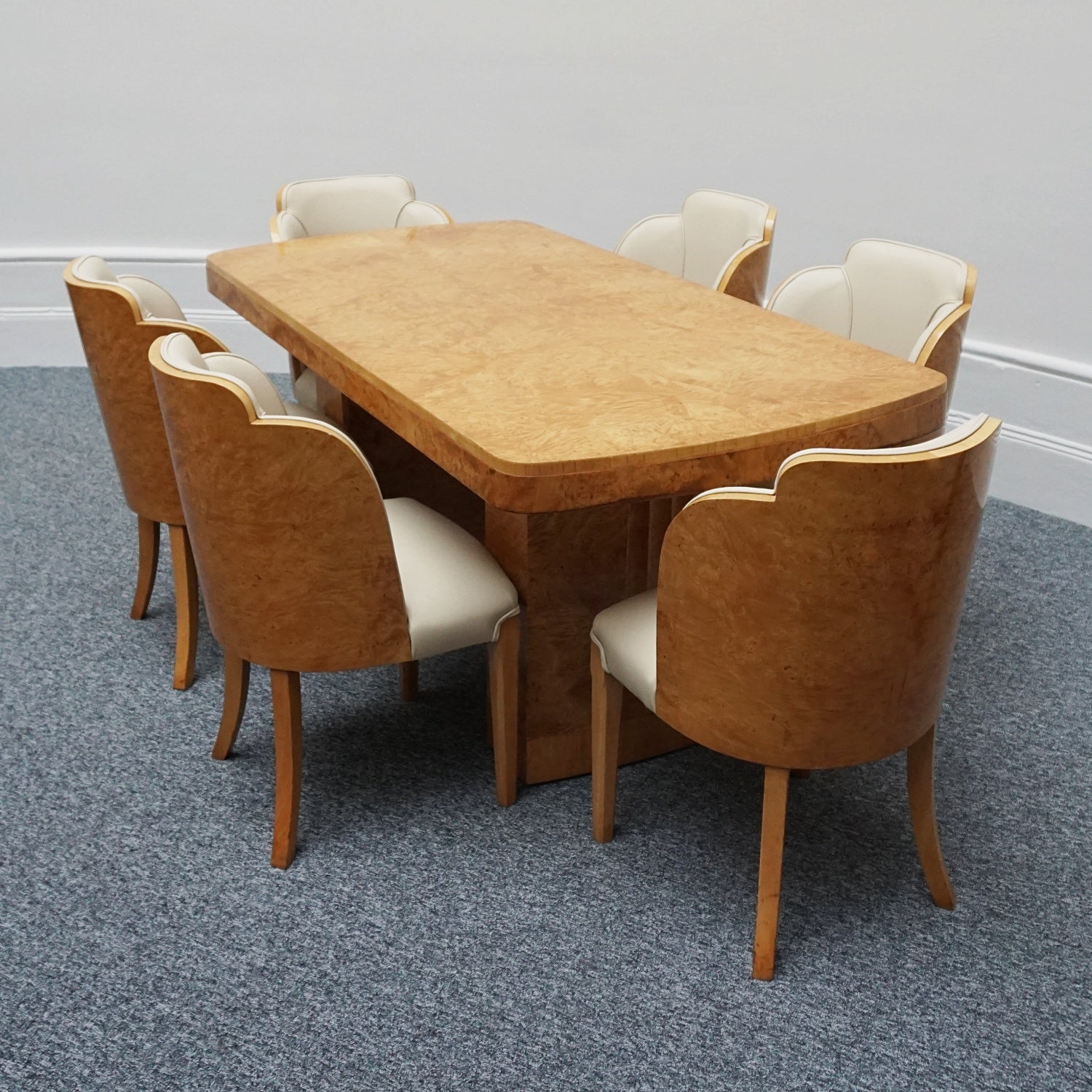 Art Deco Six Seat Dining Suite by Harry & Lou Epstein English, Circa 1930 - Jeroen Markies Art Deco