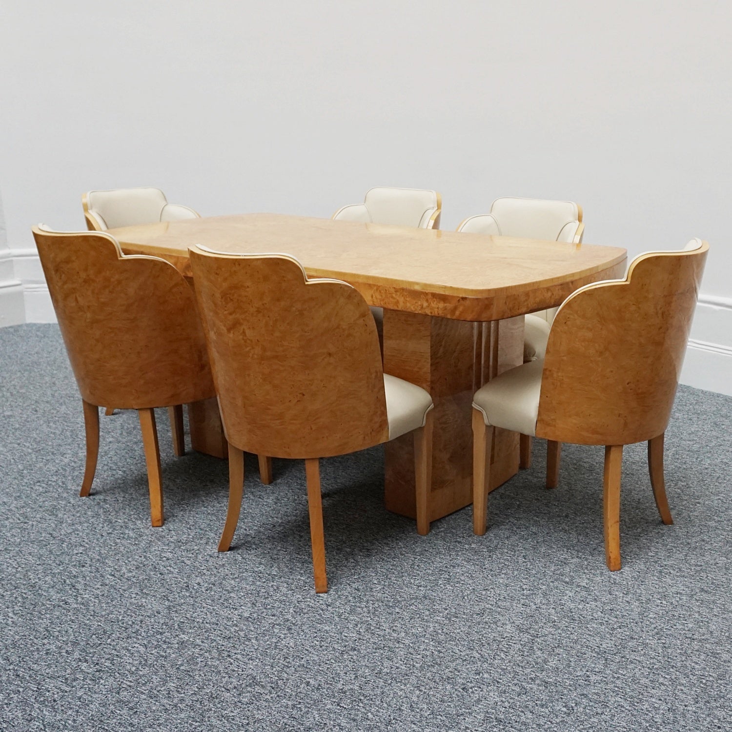 Art Deco Six Seat Dining Suite by Harry & Lou Epstein English, Circa 1930 - Jeroen Markies Art Deco