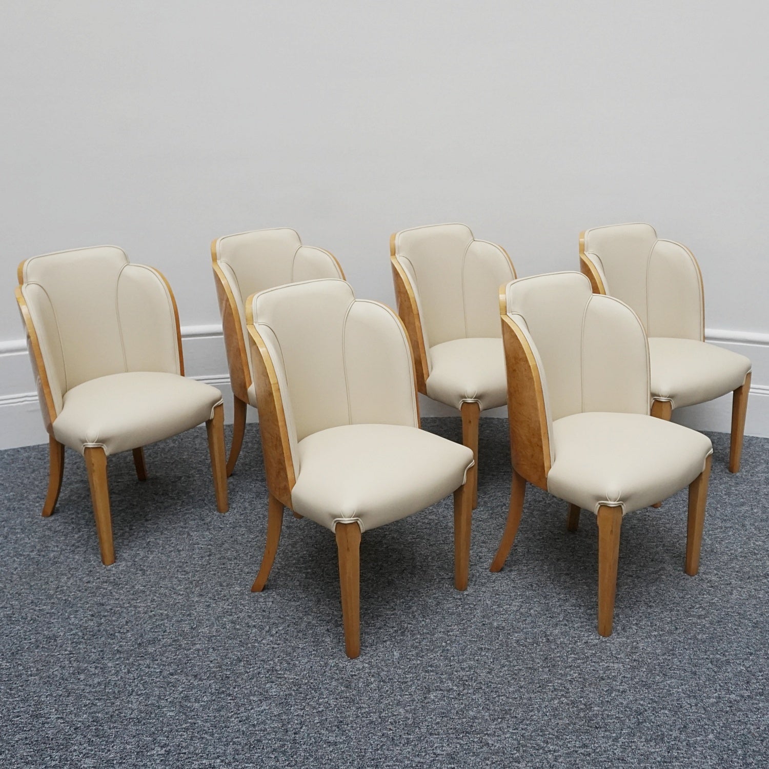 Art Deco Six Seat Dining Suite by Harry & Lou Epstein English, Circa 1930 - Jeroen Markies Art Deco