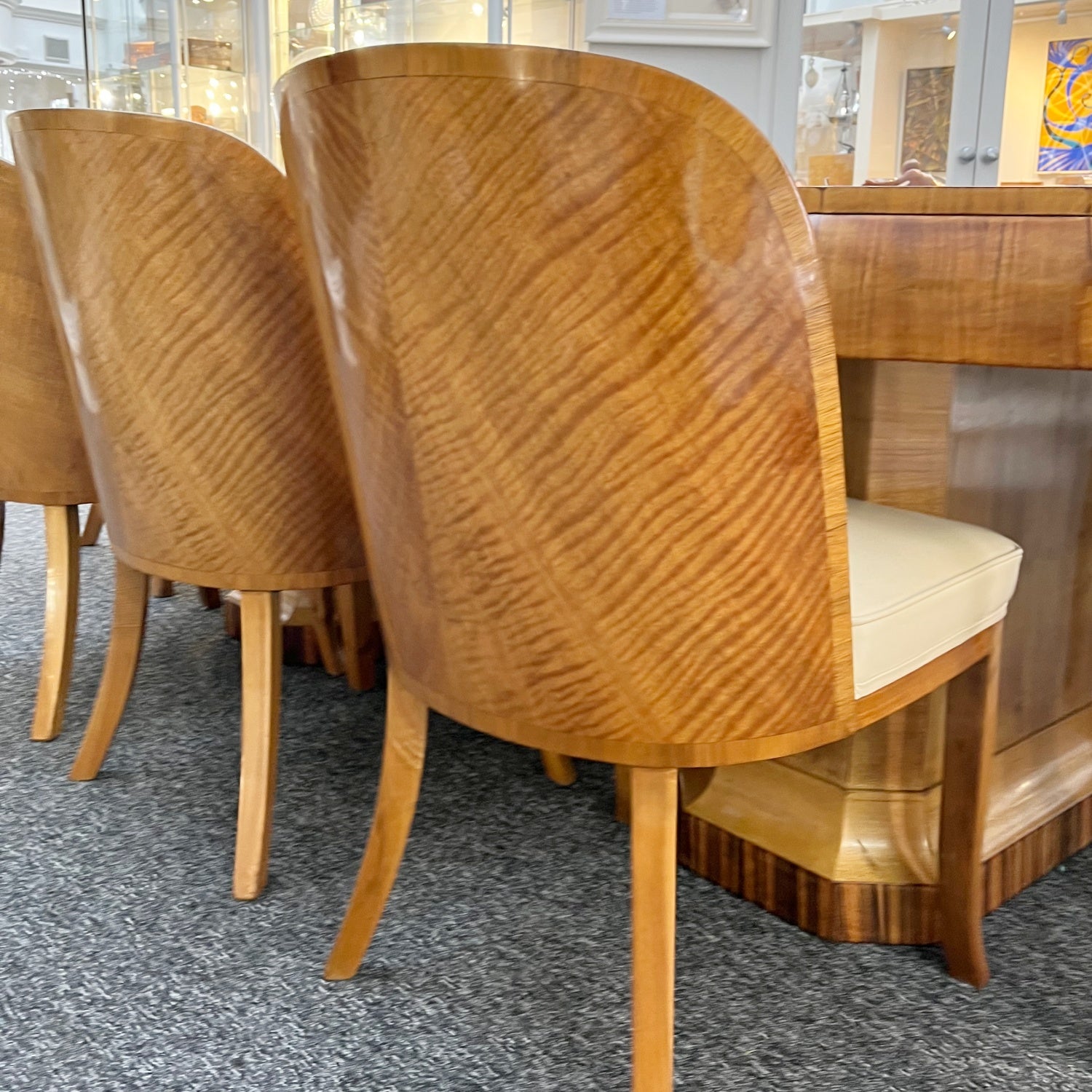 Vintage 1930's Art Deco 8 Seater Dining Suite-Burr walnut -Maurice Adams- Jeroen Markies Art Deco