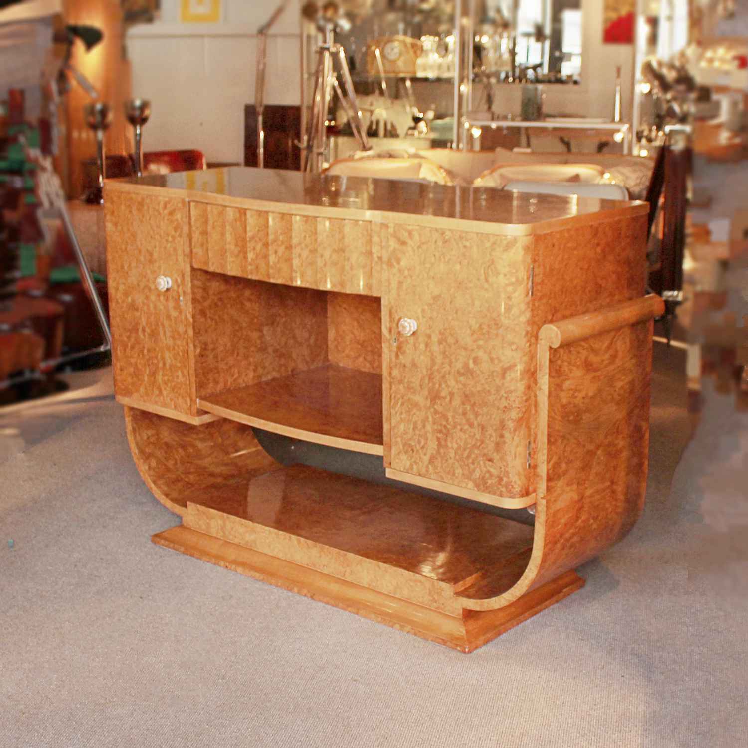 Epstein Art Deco sideboard in burr walnut circa 1930