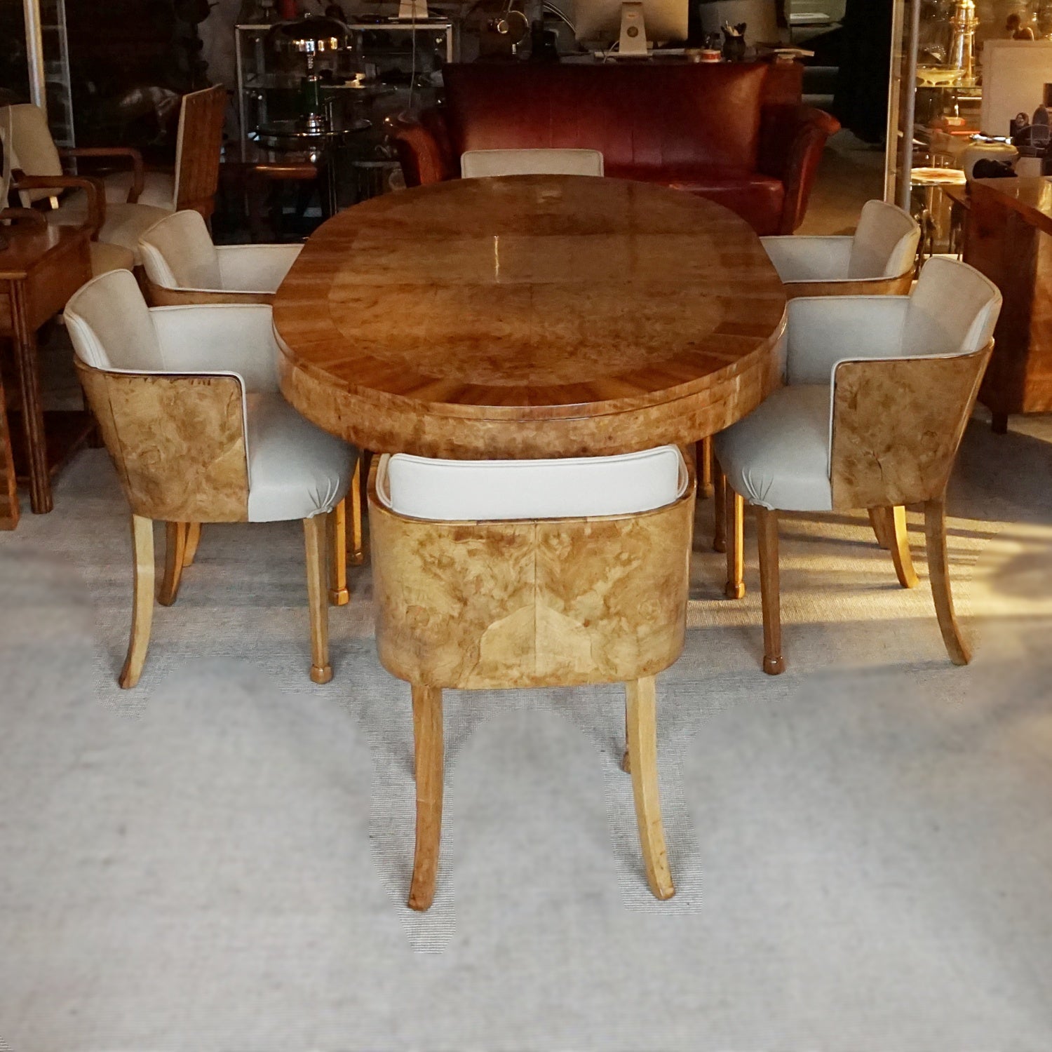 Art Deco Dining Suite by Maple & Co Vintage 6 Seat Dining Suite - Jeroen Markies Art Deco