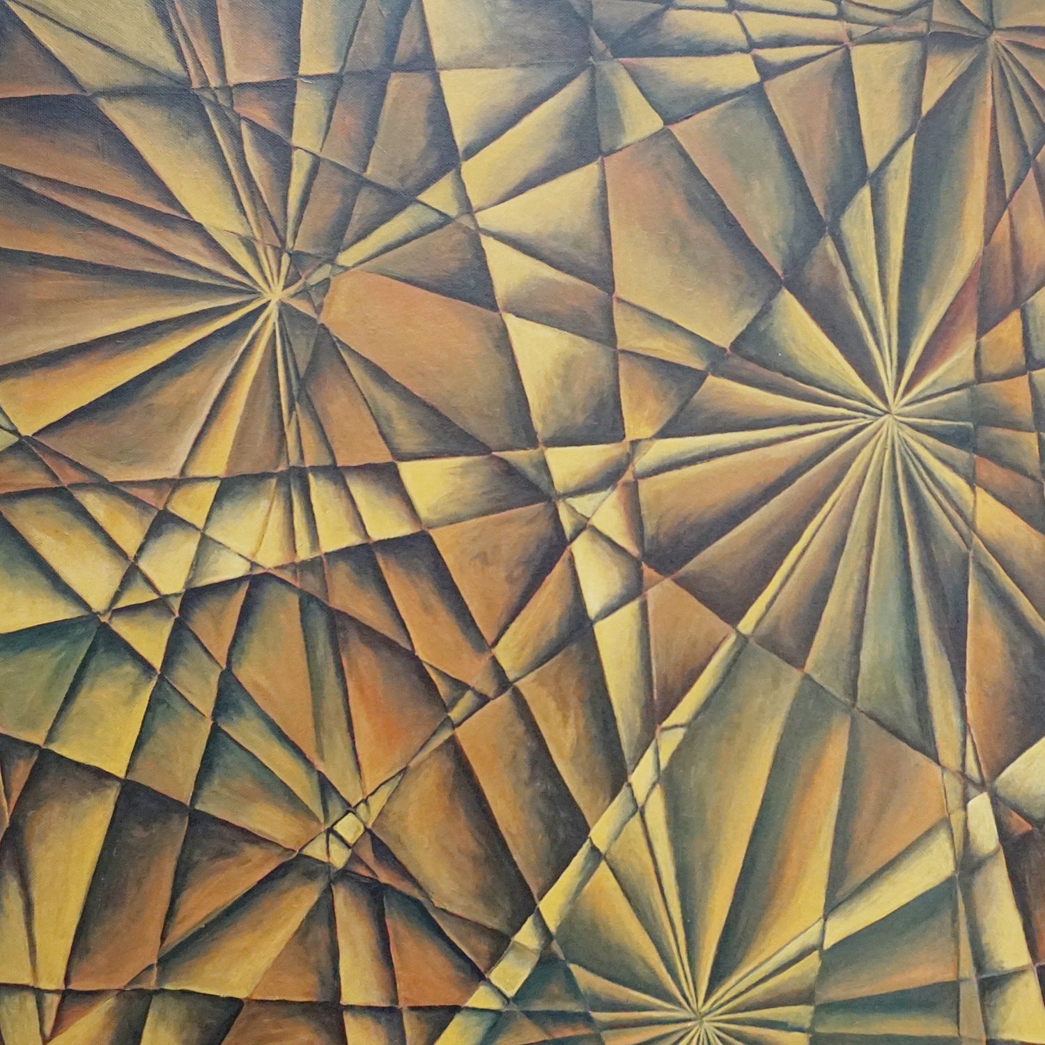 'Reflections' an abstract oil on canvas painting by Vera Jefferson ' Jeroen Markies Art Deco