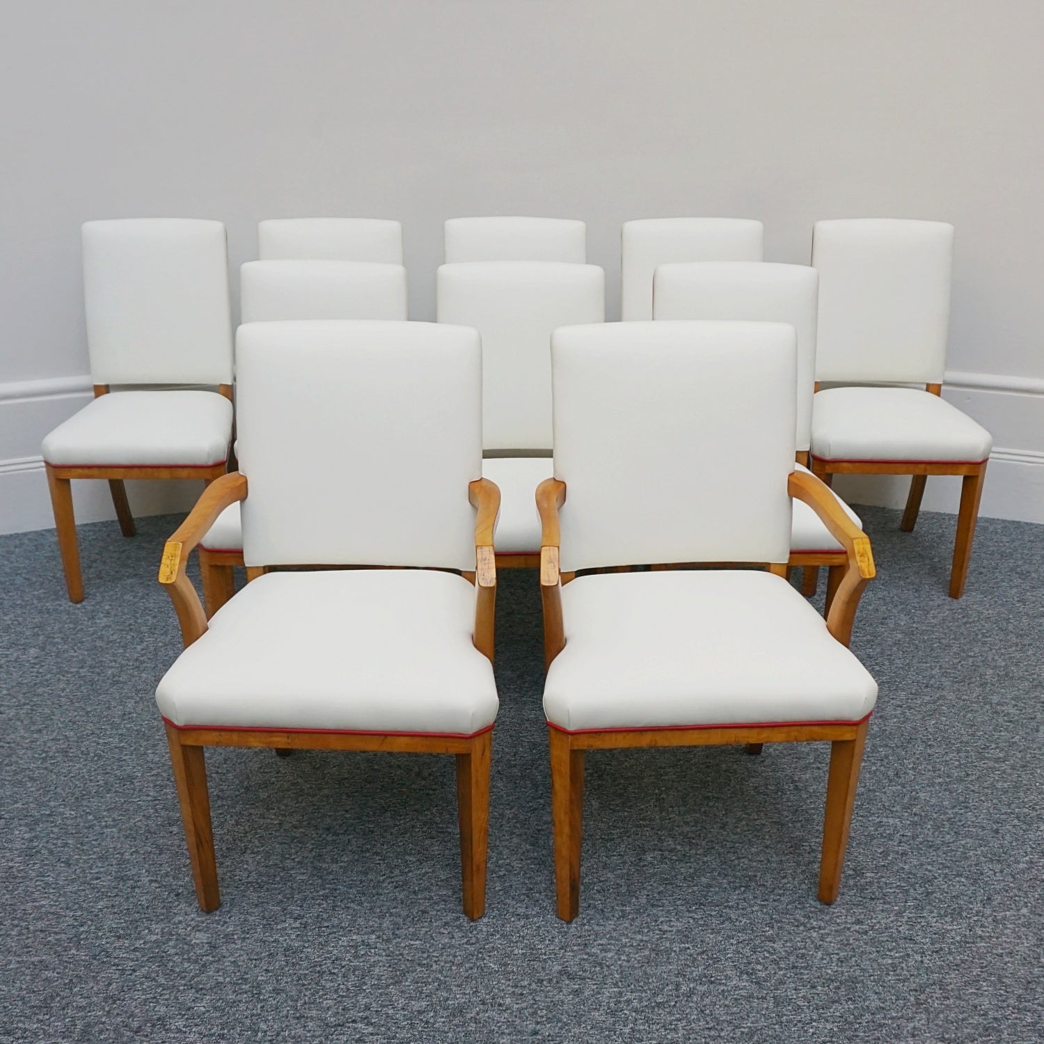 Stunning Original 10 Seat Dining Suite by Waring & Gillow English Made Art Deco - Satinwood - Jeroen Markies Art Deco