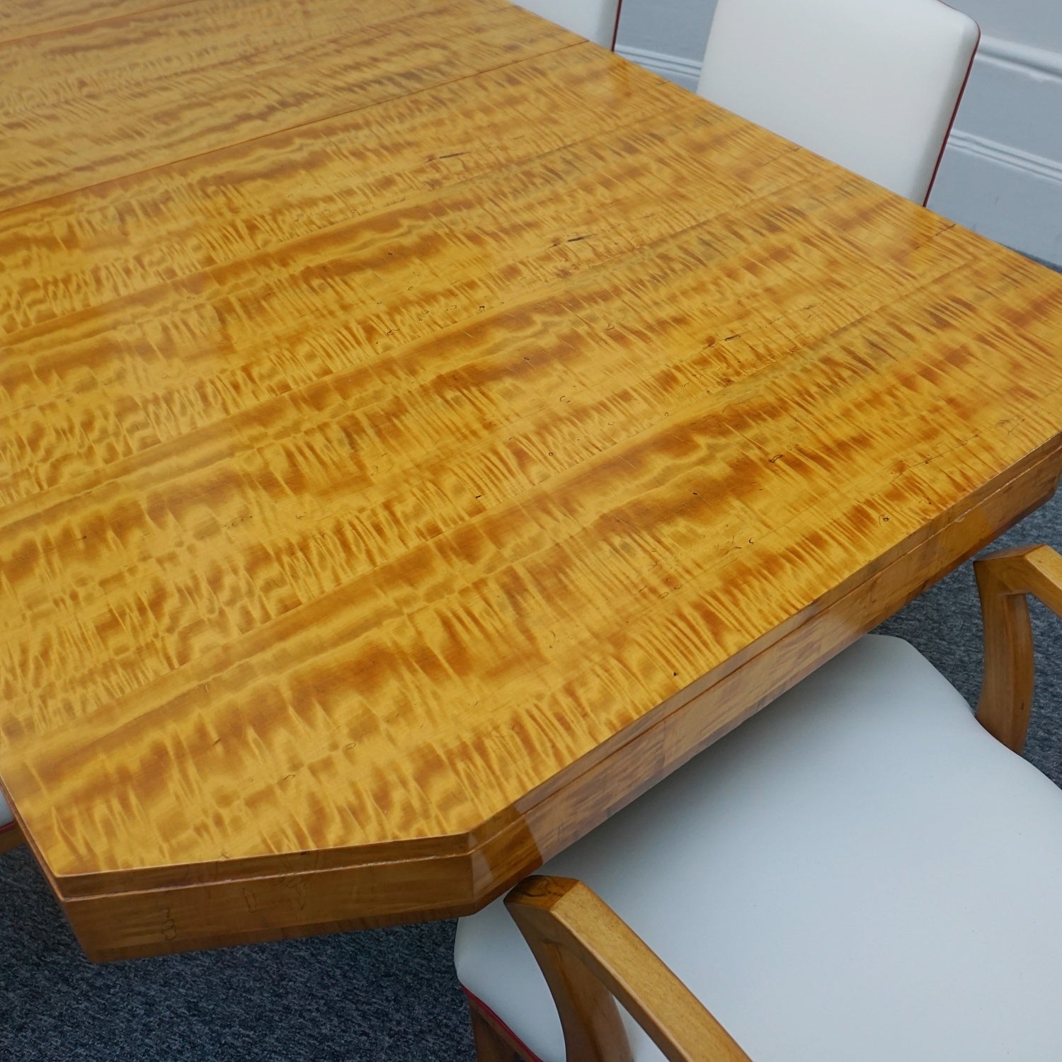 Stunning Original 10 Seat Dining Suite by Waring & Gillow English Made Art Deco - Satinwood - Jeroen Markies Art Deco