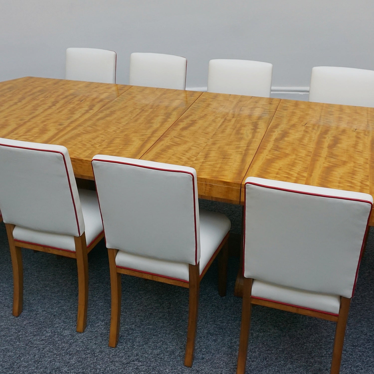 Stunning Original 10 Seat Dining Suite by Waring & Gillow English Made Art Deco - Satinwood - Jeroen Markies Art Deco