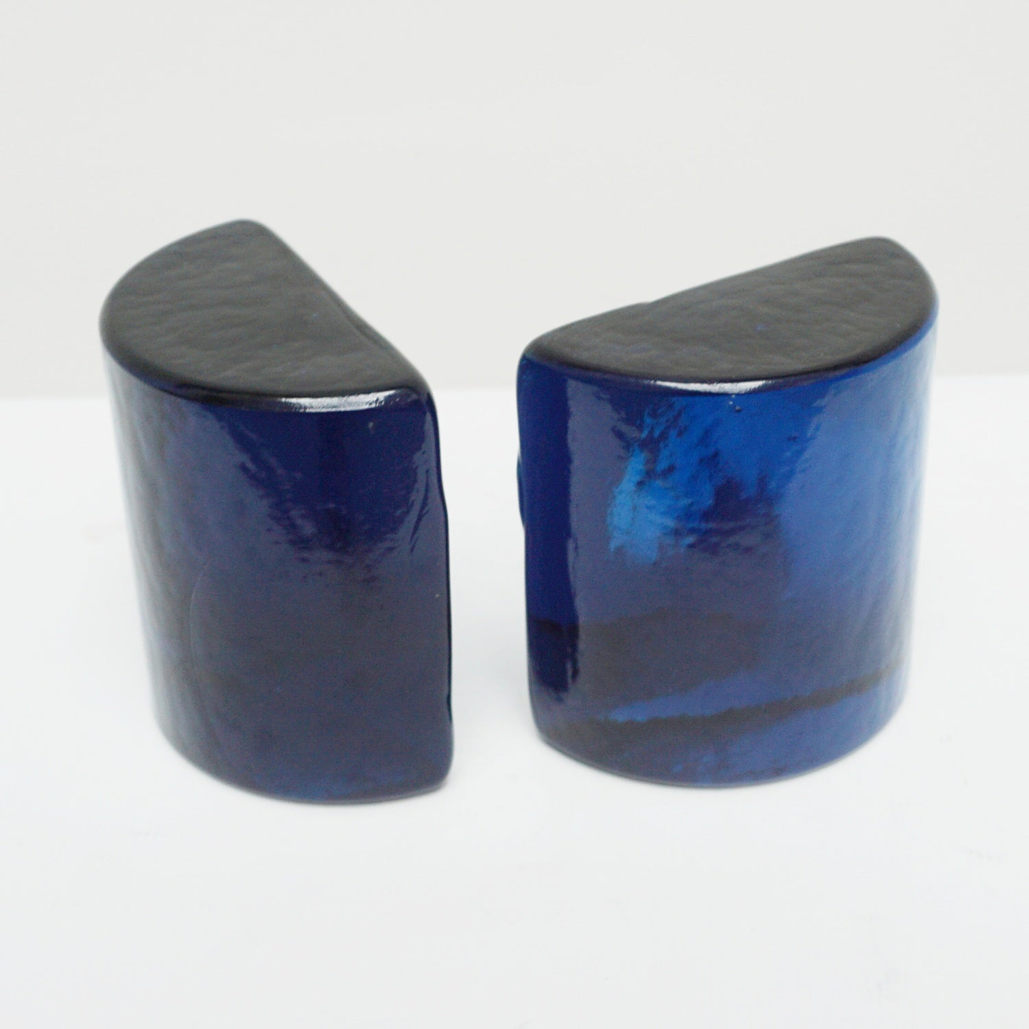 Mid-Century Modern Glass Bookends by Wayne Husted for Blenko Glass Factory USA - Jeroen Markies Art Deco