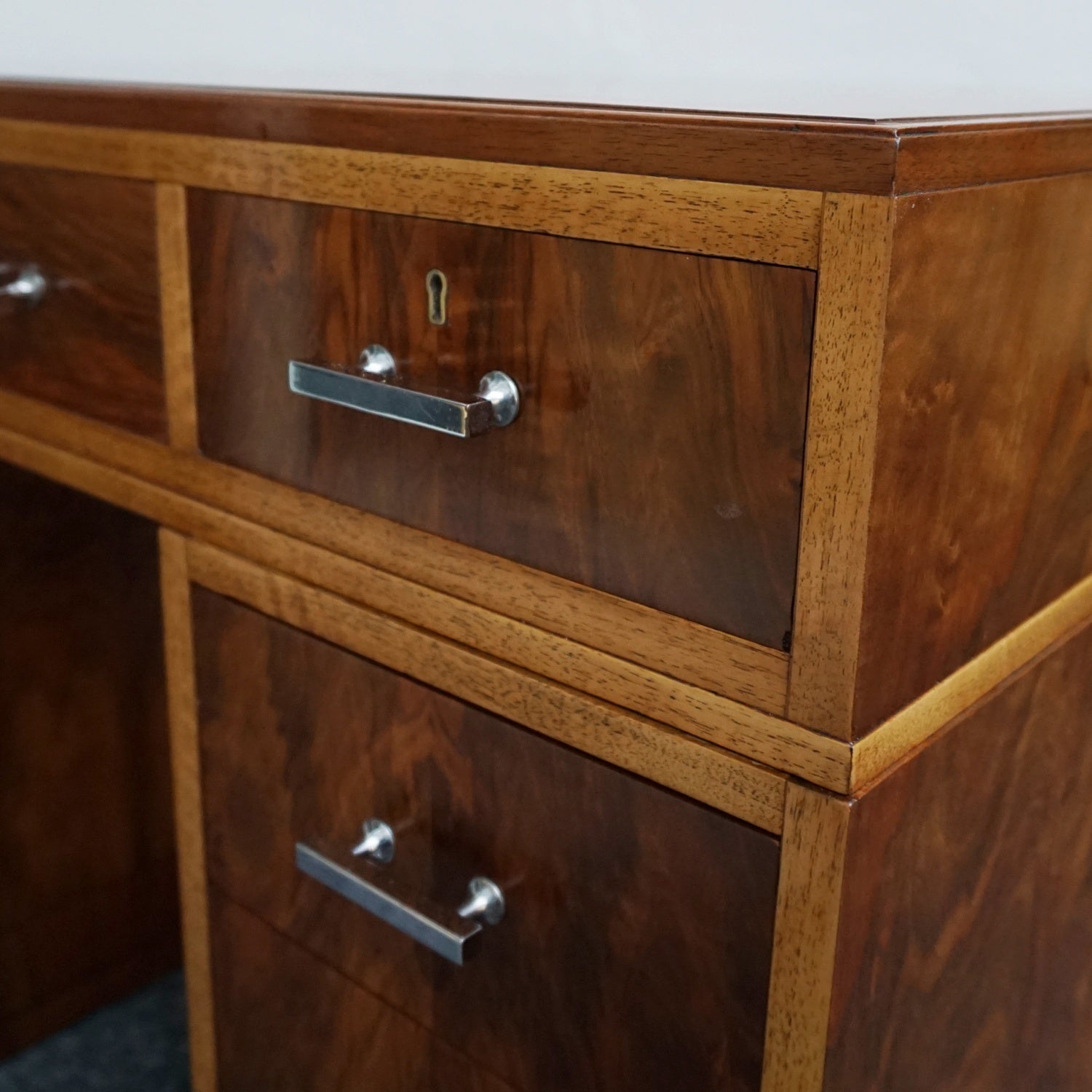 Vintage Furniture-Vintage Art Deco Furniture-Vintage Heals Desk-Walnut Desk Antiques - Jeroen Markies Art Deco