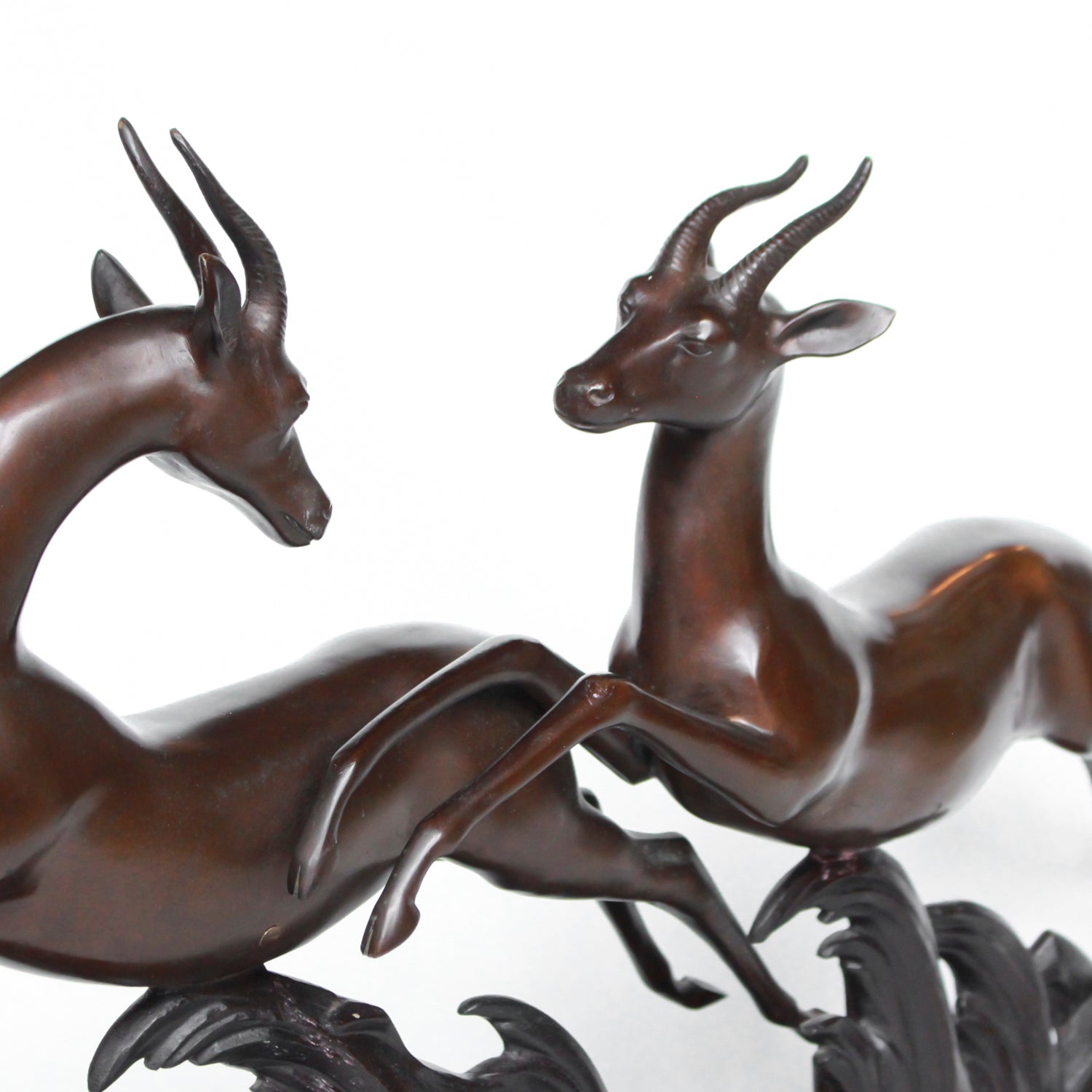 Art Deco Bronze Gazelles