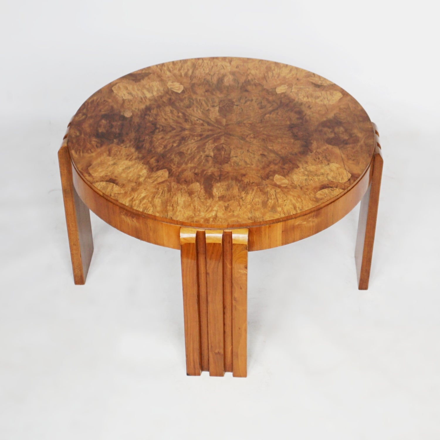 Art Deco Coffee Table Burr Walnut Jeroen Markies Art Deco