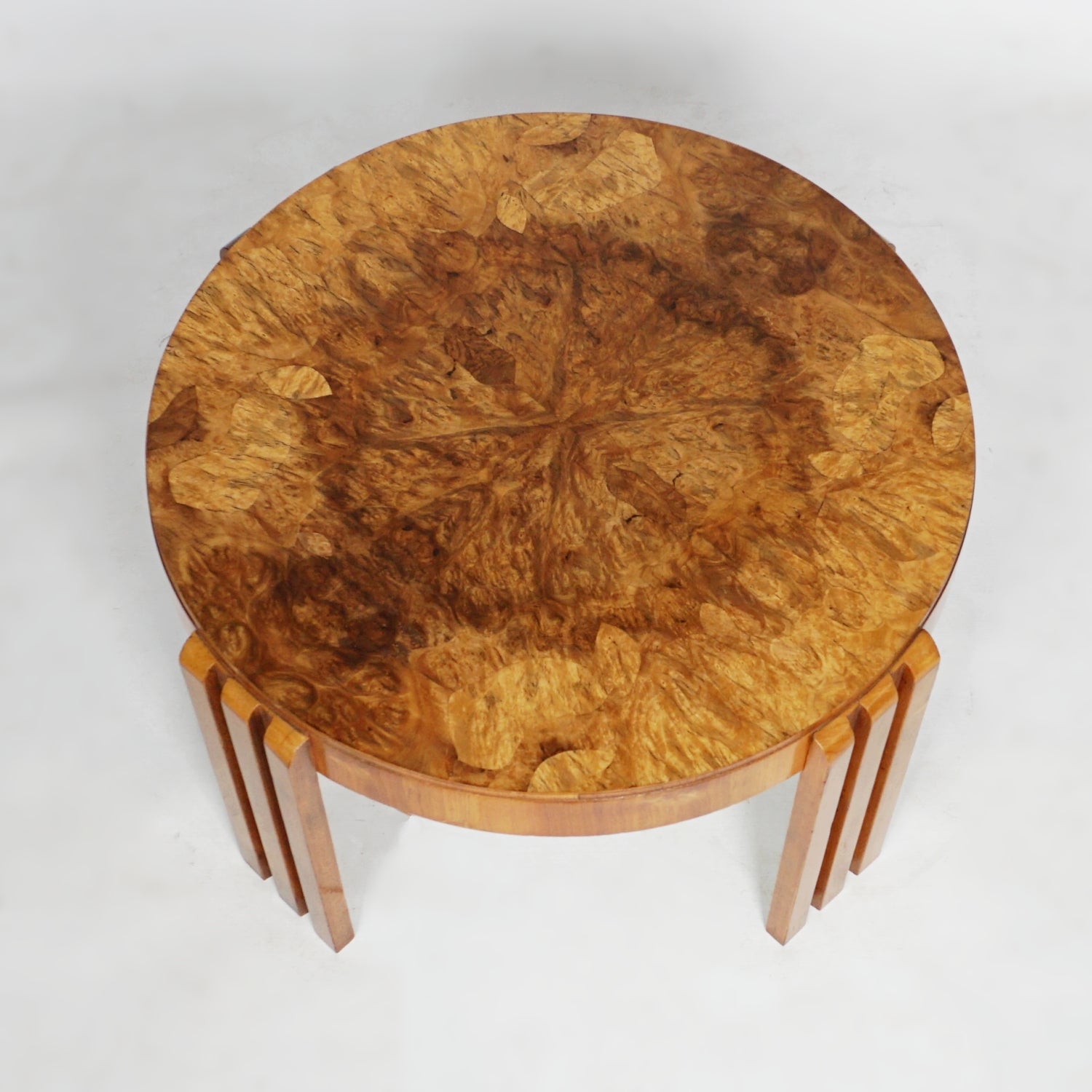 Art Deco Coffee Table Burr Walnut Jeroen Markies Art Deco