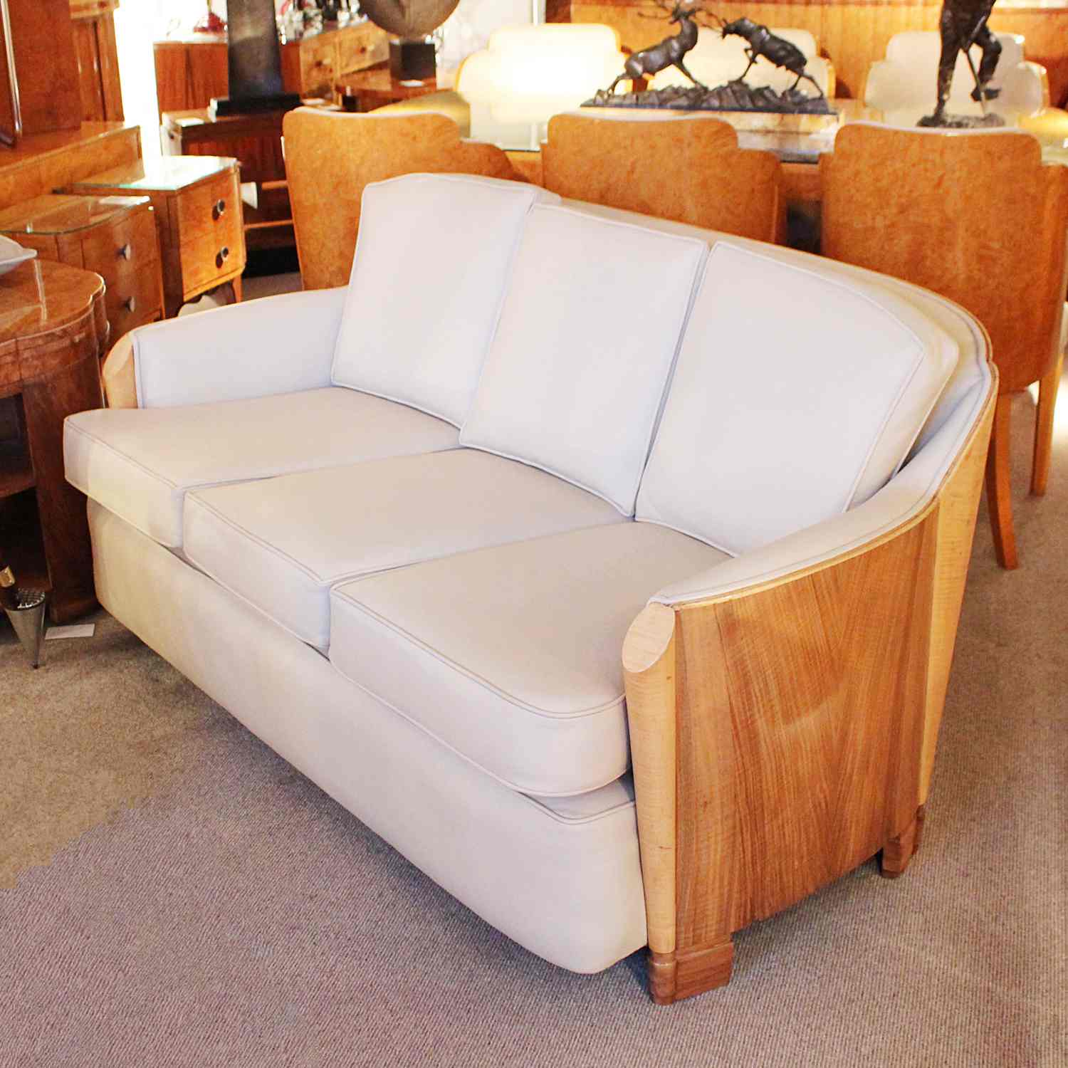 Maurice Adams Art Deco sofa at Jeroen Markies Art Deco