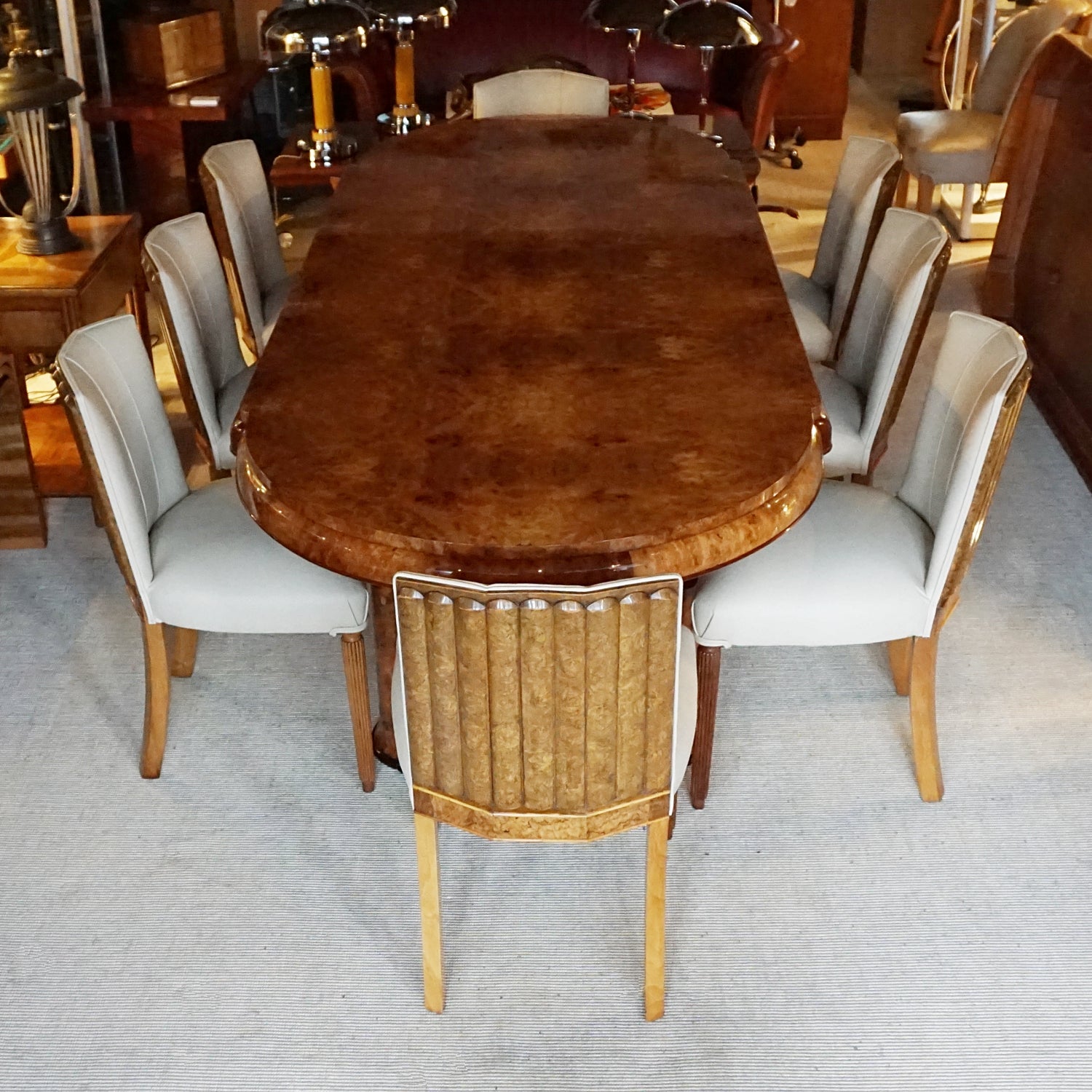 Art Deco 8 Seat Dining Suite by Maurice Adams English Circa 1935 - Jeroen Markies Art Deco