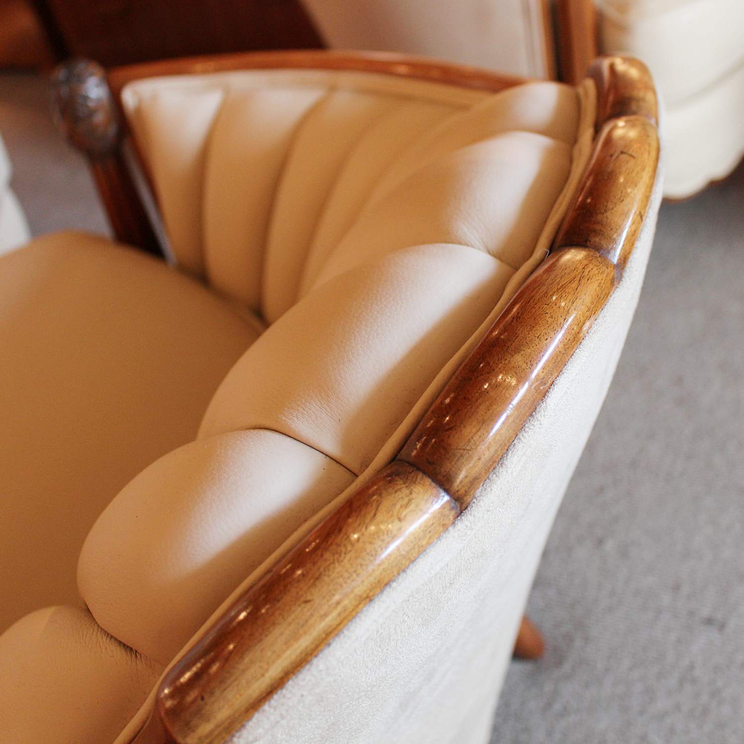 Art Deco Sue et Mare three piece settee and armchairs at Jeroen Markies