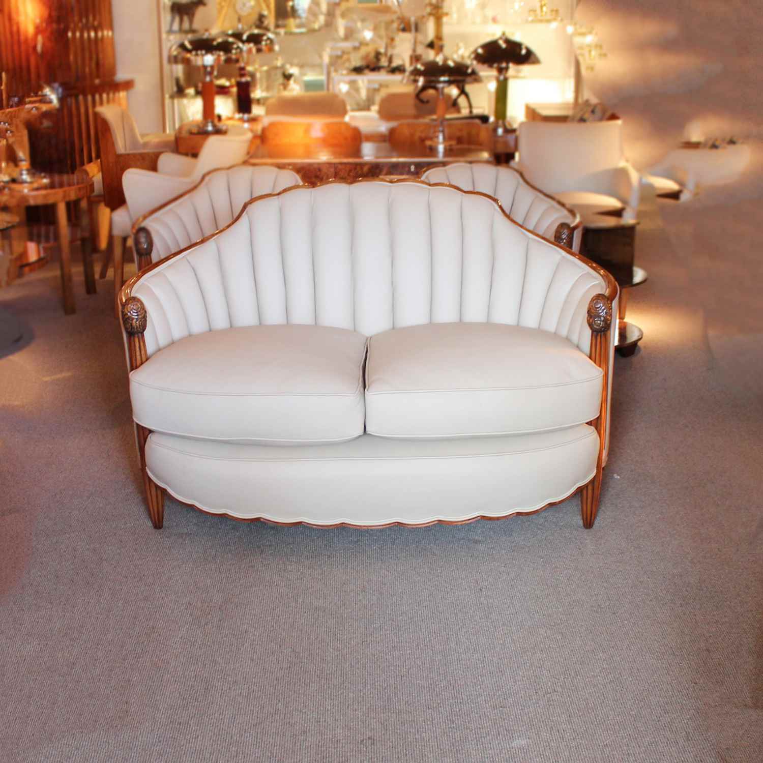 Art Deco Sue et Mare three piece settee and armchairs at Jeroen Markies