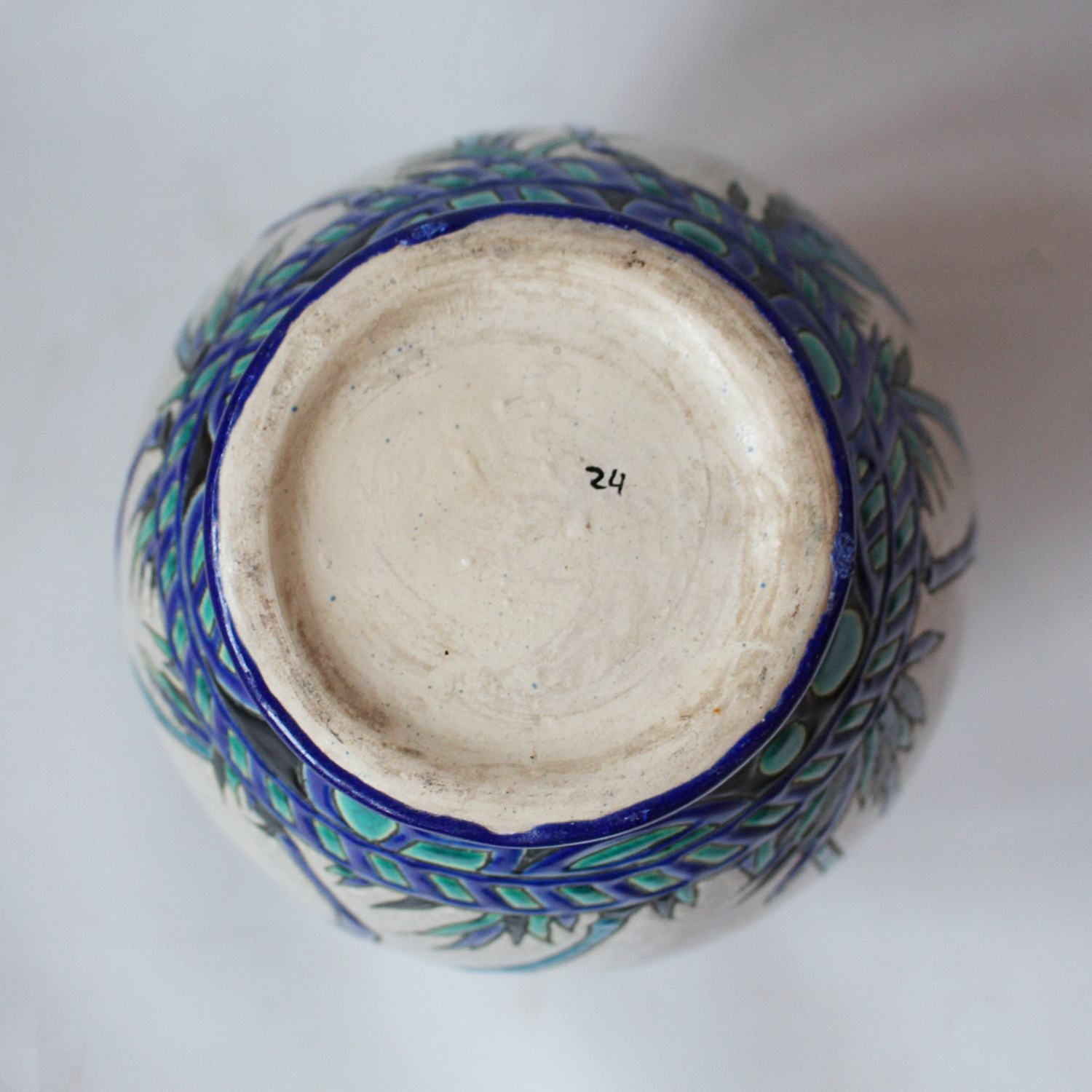 Art Deco Boch Freres Charles Chateau vase circa 1925 at Jeroen Markies