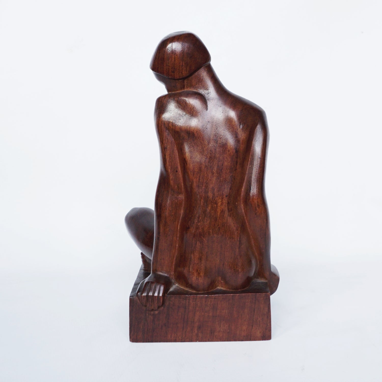 An Art Deco Carved Wood Nude Sculpture Signed Tcherniak - Jeroen Markies Art Deco