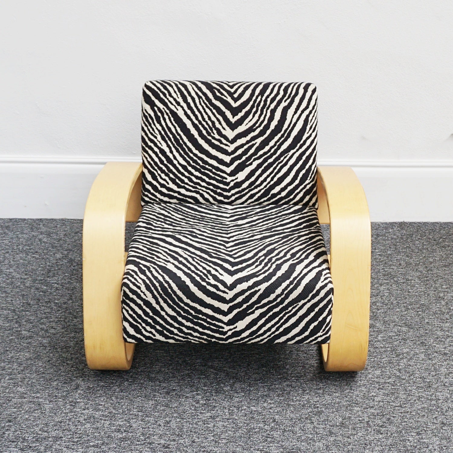 Alvar Aalto - Tank Chair - by Artek - Zebra Fabric - Jeroen Markies Art Deco Furniture