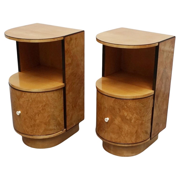 A Pair of Art Deco Bedside Cabinets by James Henry Sellers Circa 1930 English Art Deco - Jeroen Markies Art Deco