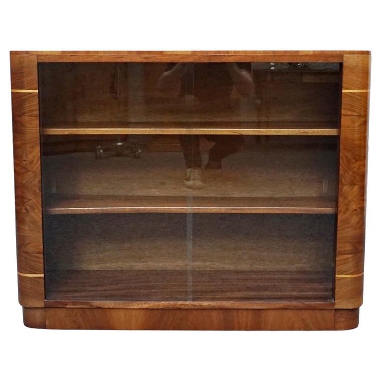 Original Art Deco Walnut Bookcase Circa 1935 - Jeroen Markies Art Deco