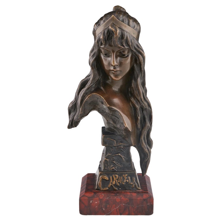 'Carmela' Original Bronse Bust by Emmanuel Villanis ' Jeroen Markies Art Deco